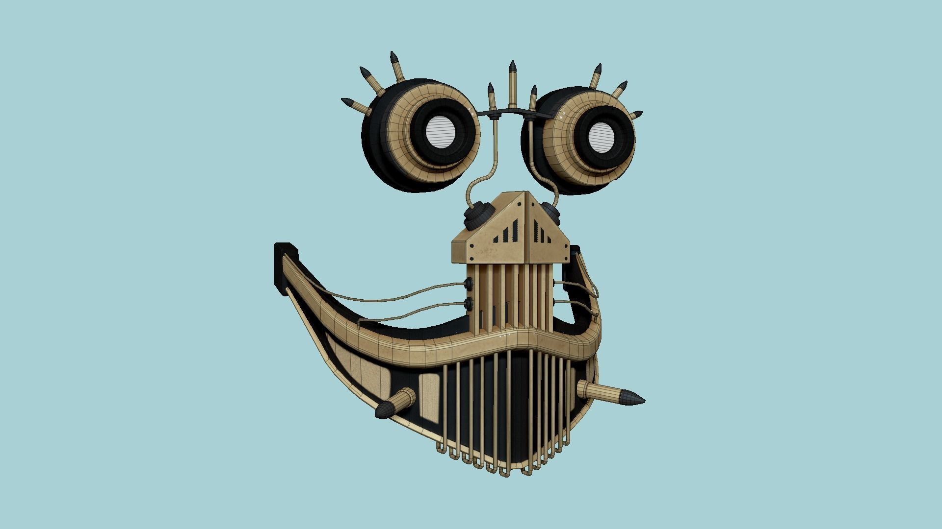 10 Steampunk Masks A Collection - SciFi Character Design _79