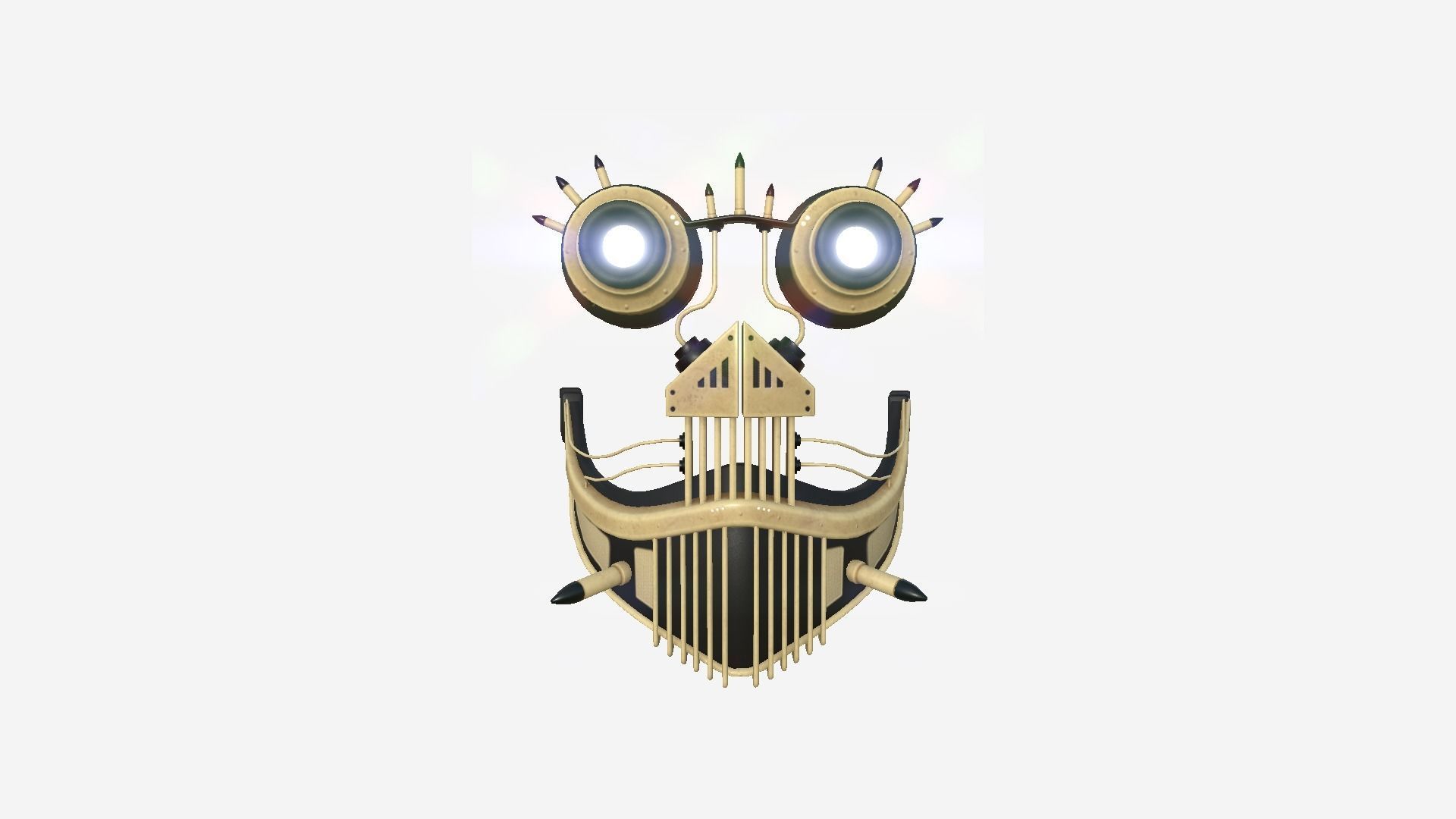10 Steampunk Masks A Collection - SciFi Character Design _48
