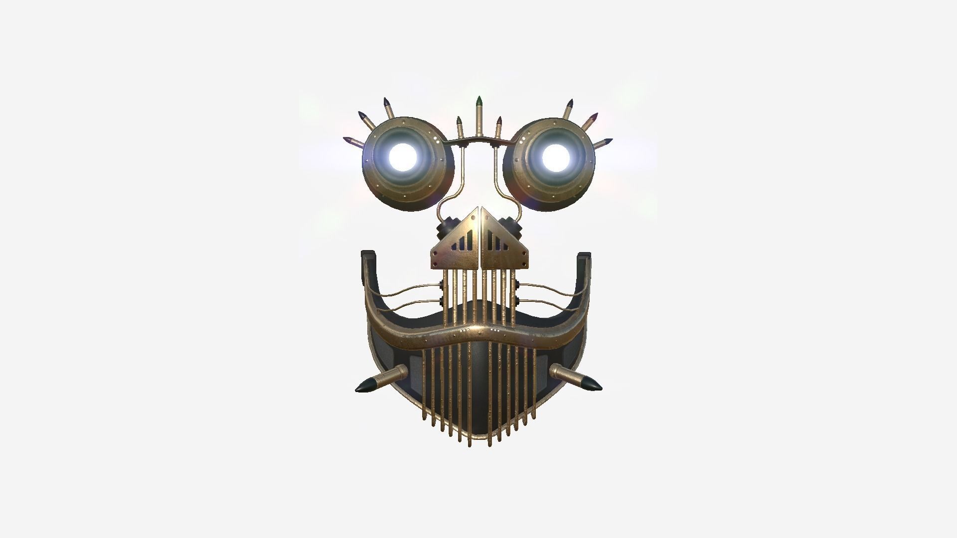 10 Steampunk Masks A Collection - SciFi Character Design _50