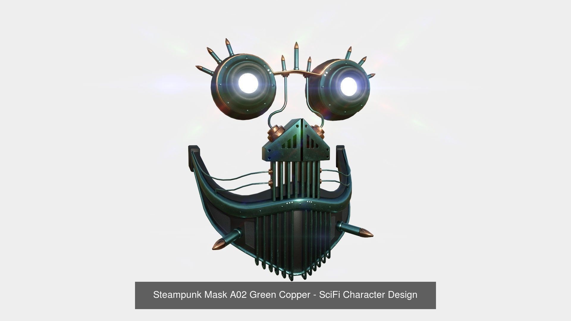 10 Steampunk Masks A Collection - SciFi Character Design _2
