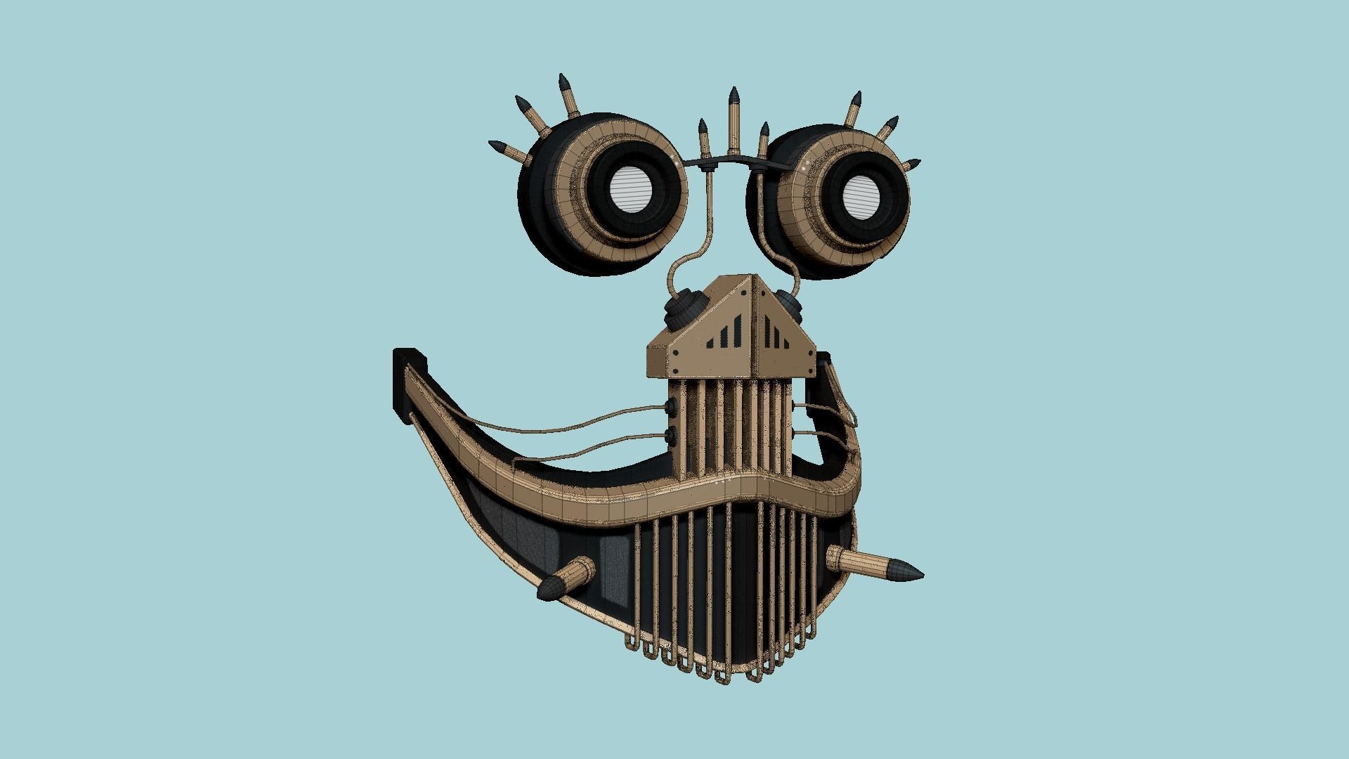 10 Steampunk Masks A Collection - SciFi Character Design _84