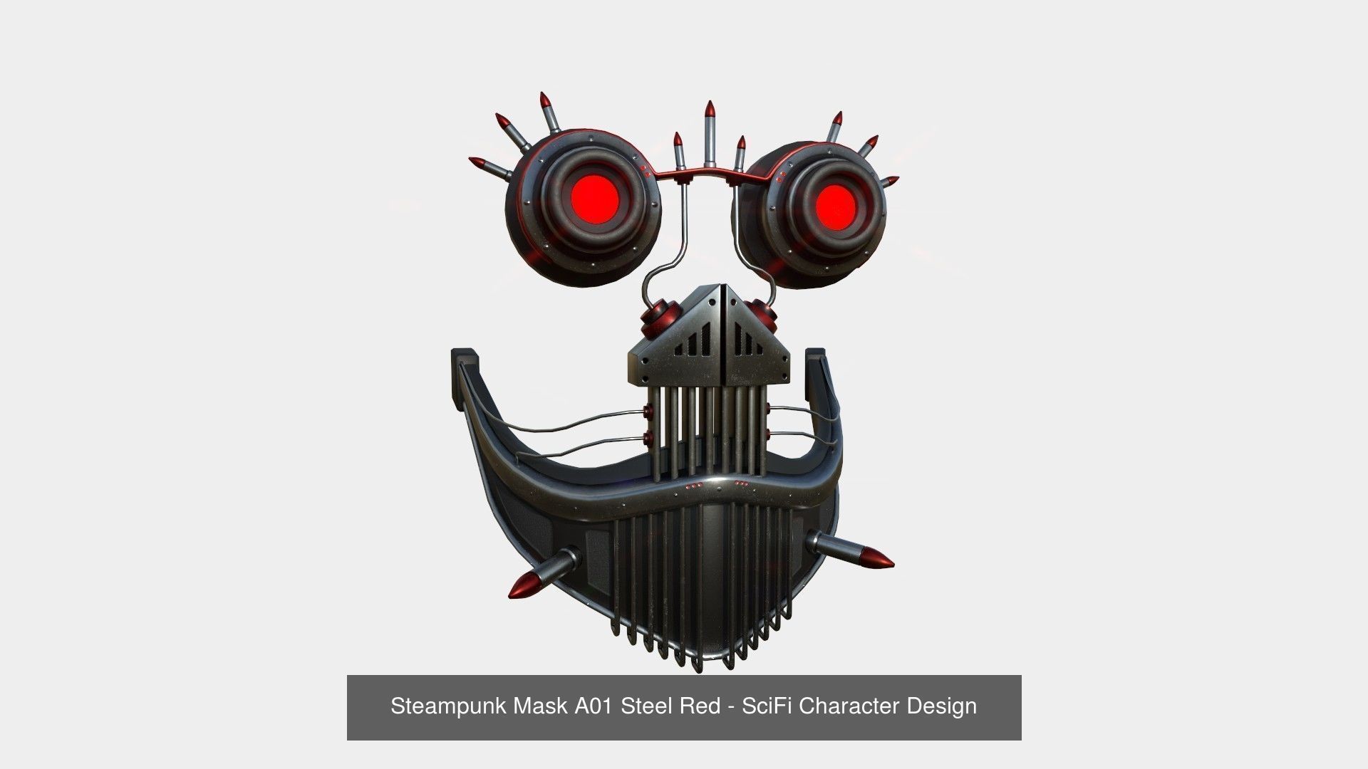 10 Steampunk Masks A Collection - SciFi Character Design _1