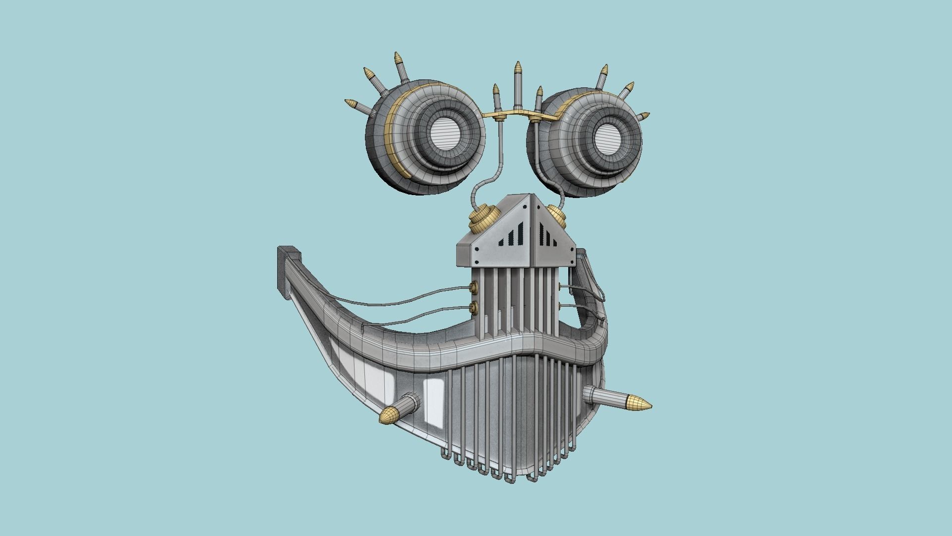 10 Steampunk Masks A Collection - SciFi Character Design _66