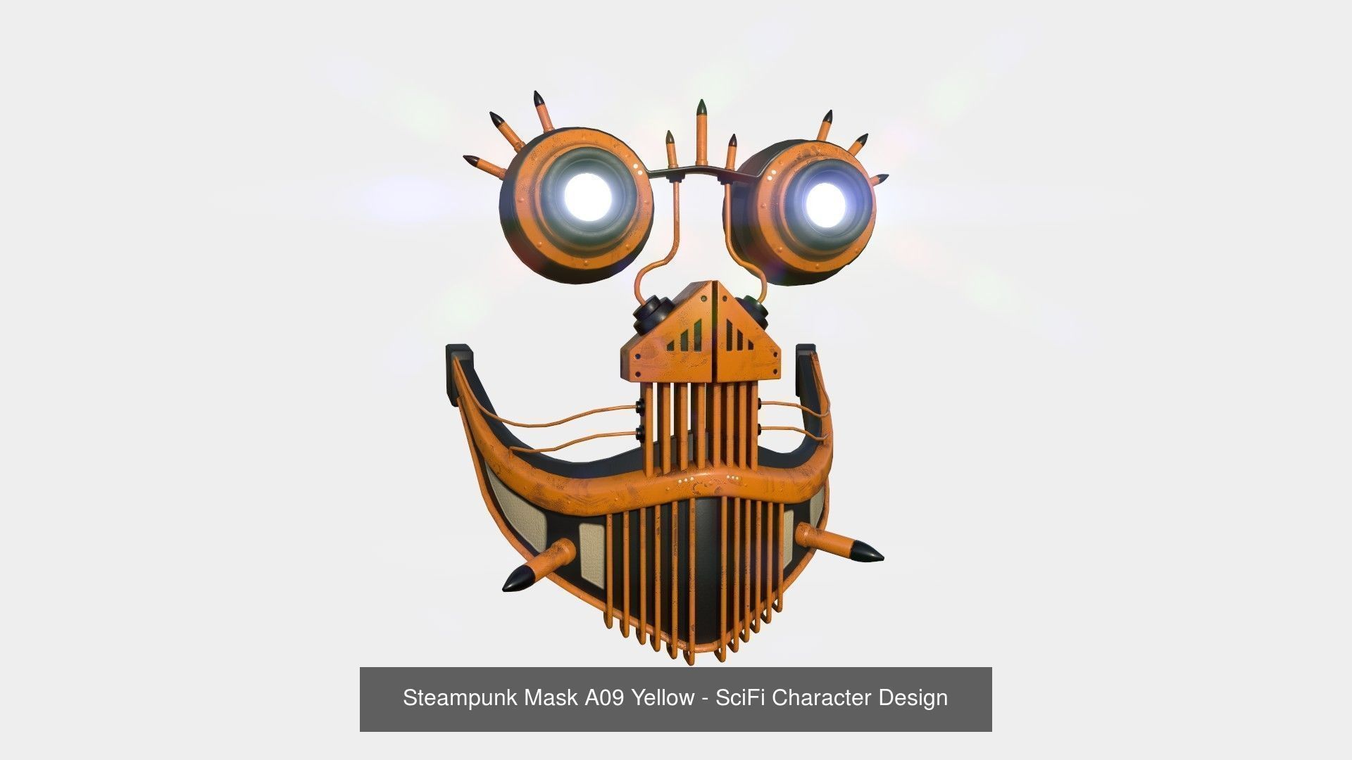 10 Steampunk Masks A Collection - SciFi Character Design _9