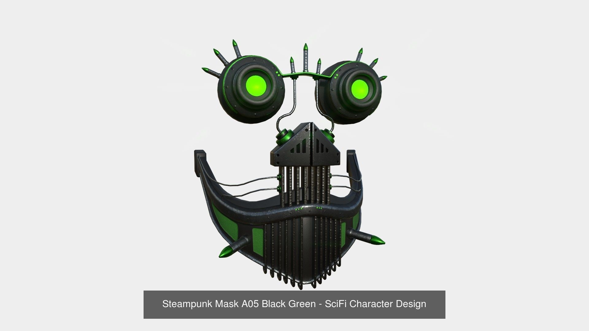 10 Steampunk Masks A Collection - SciFi Character Design _5