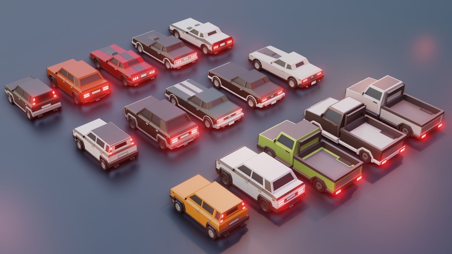 low poly cars vol 04 lowpoly Low-poly 3D model_1