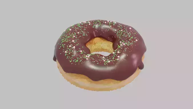 Doughnut chocolate donut with sprinkles