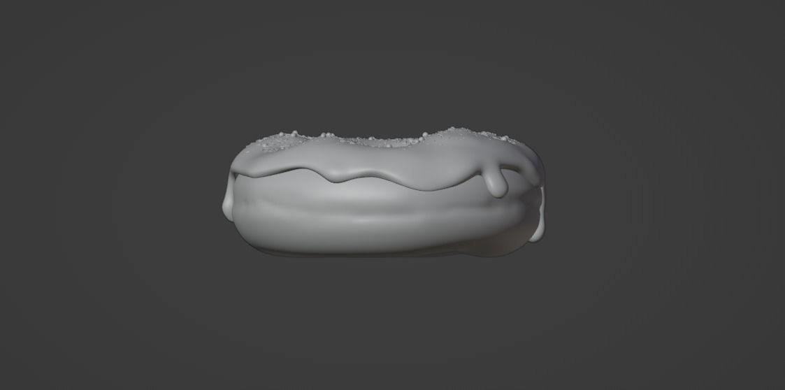 Doughnut chocolate donut with sprinkles 3D model_2