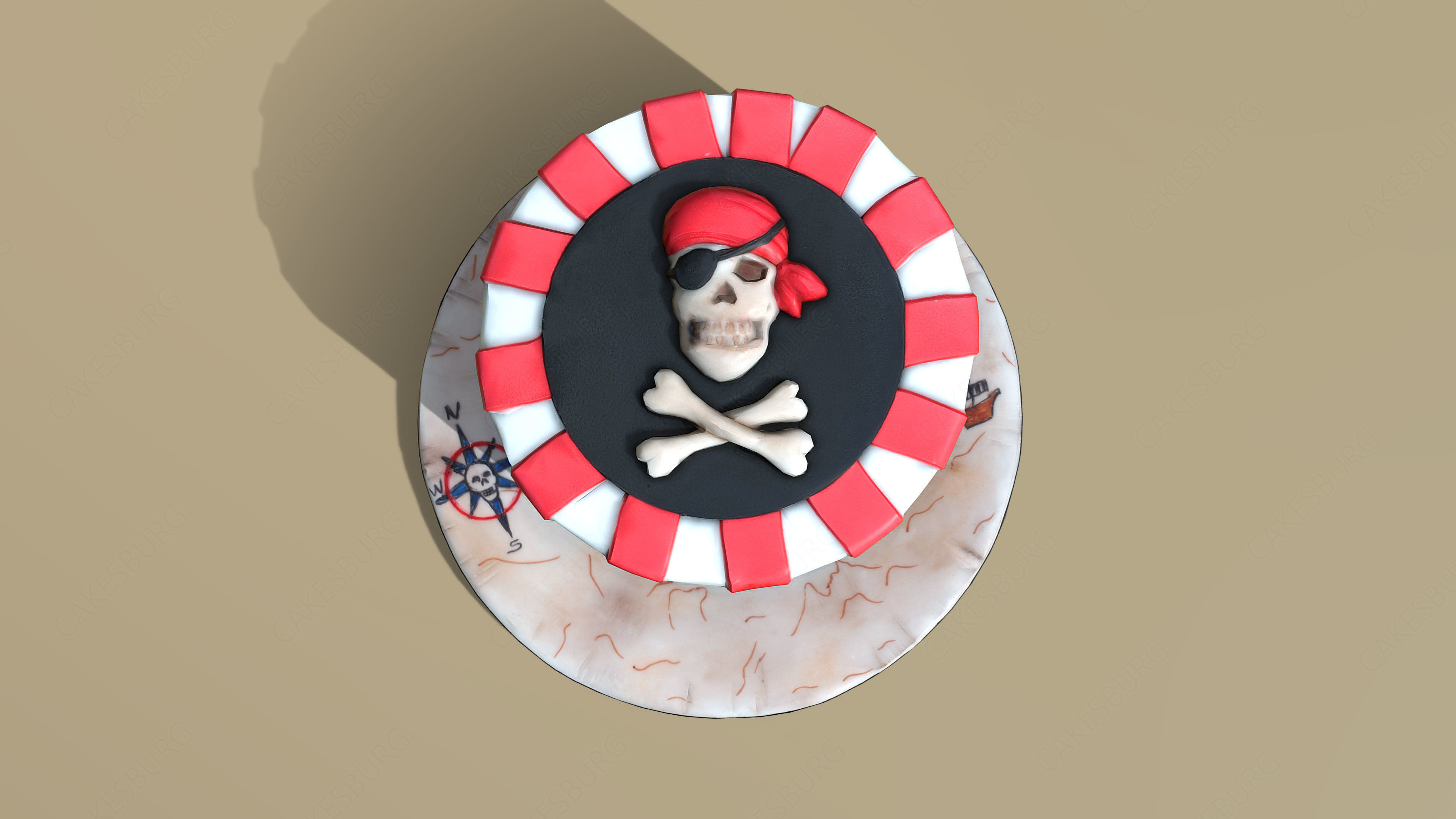 Pirate Cake 3D model_3