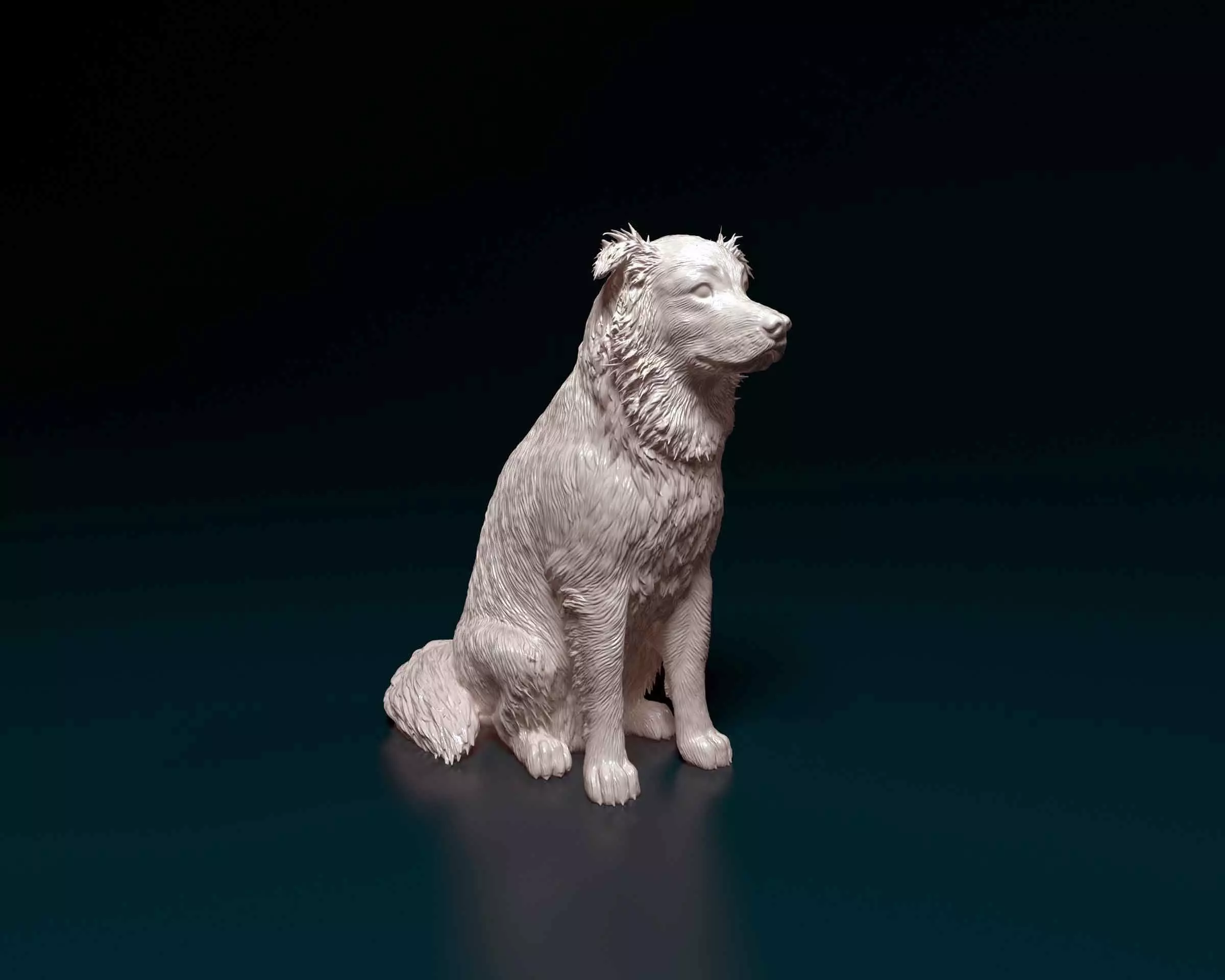 Golden retriever  3D print model_0