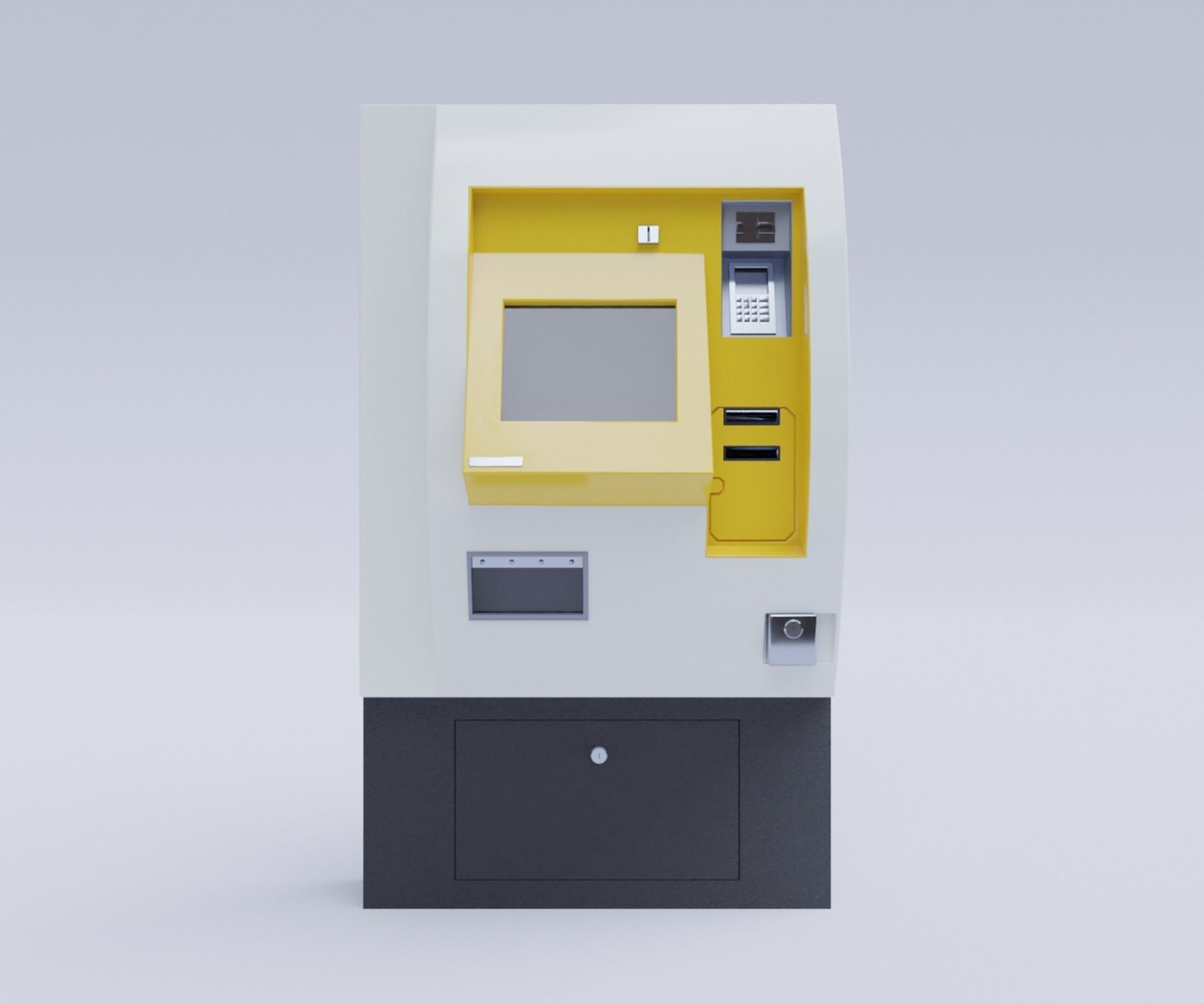 German Berlin Subway Ticket Machine 3D model_3
