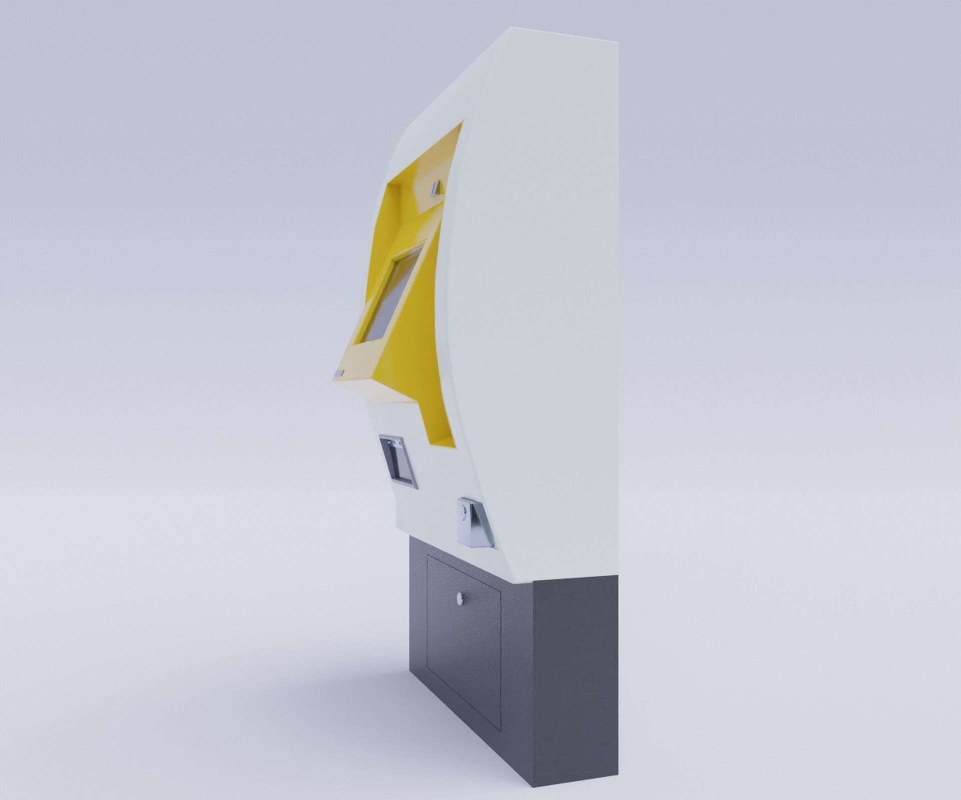 German Berlin Subway Ticket Machine 3D model_6