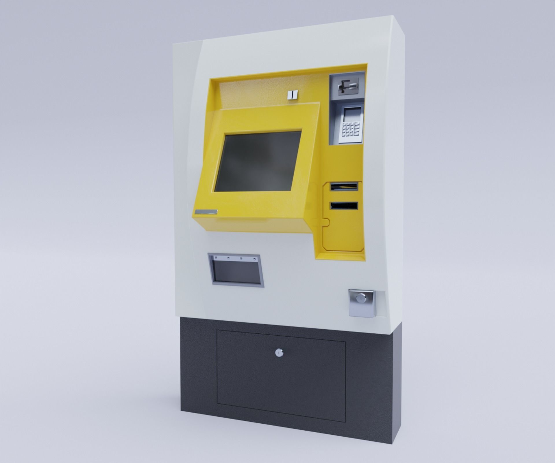 German Berlin Subway Ticket Machine 3D model_1