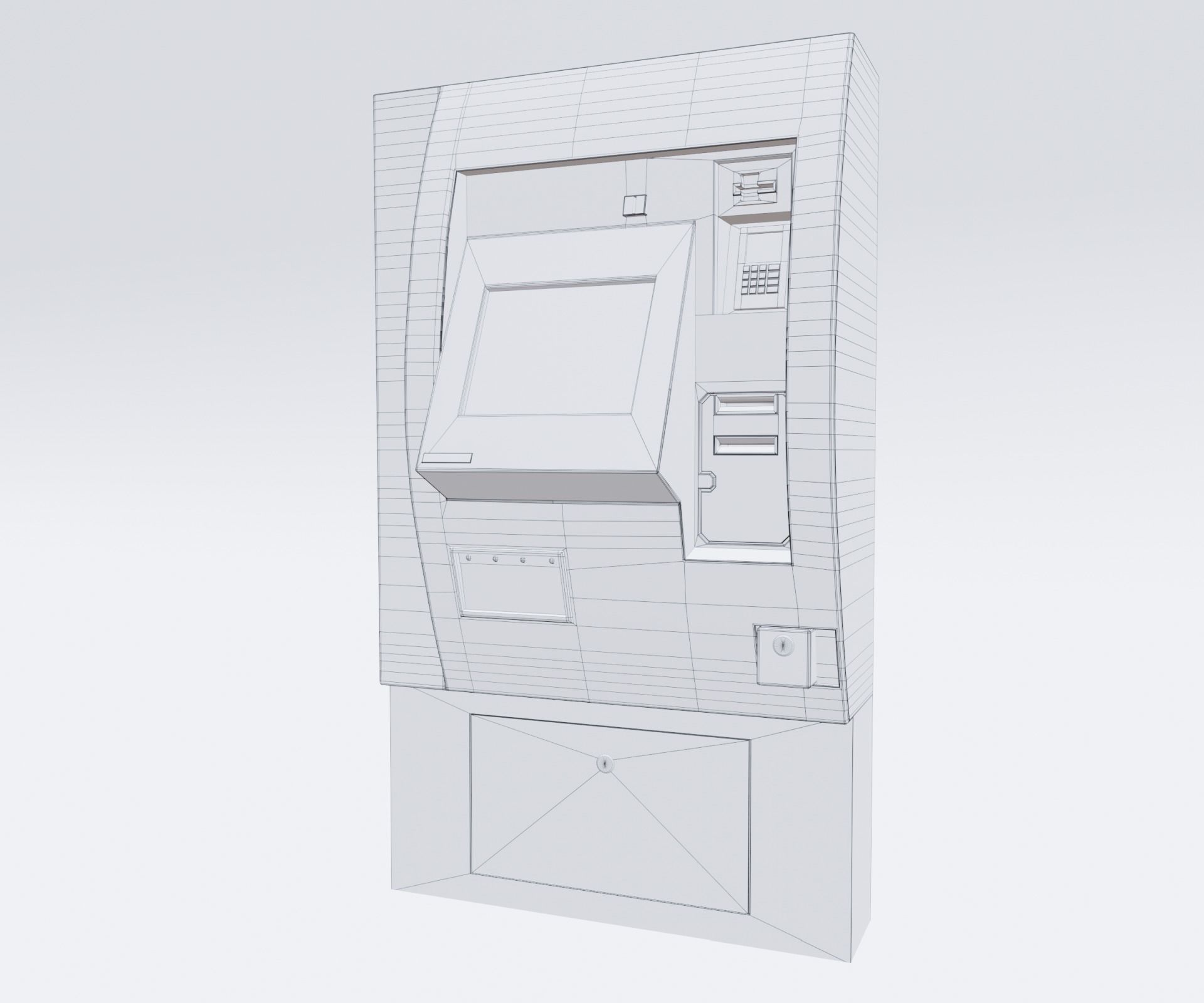 German Berlin Subway Ticket Machine 3D model_2