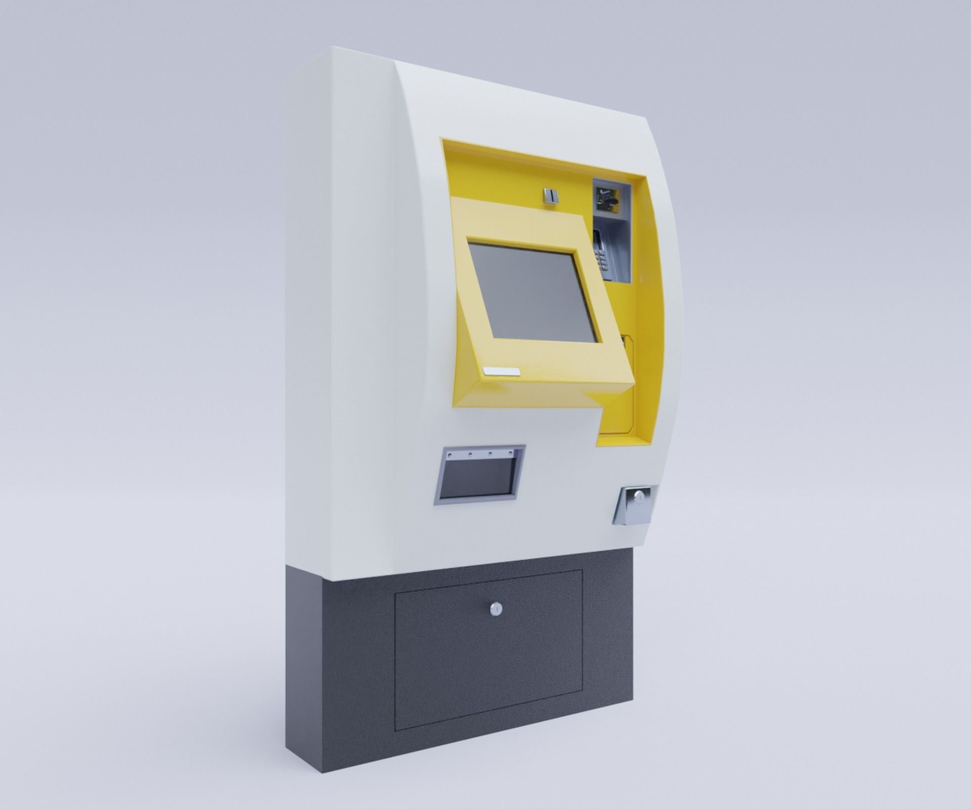 German Berlin Subway Ticket Machine 3D model_4