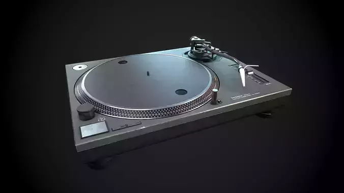 Technics SL 1210 mk2 Turntable Low-poly 3D model