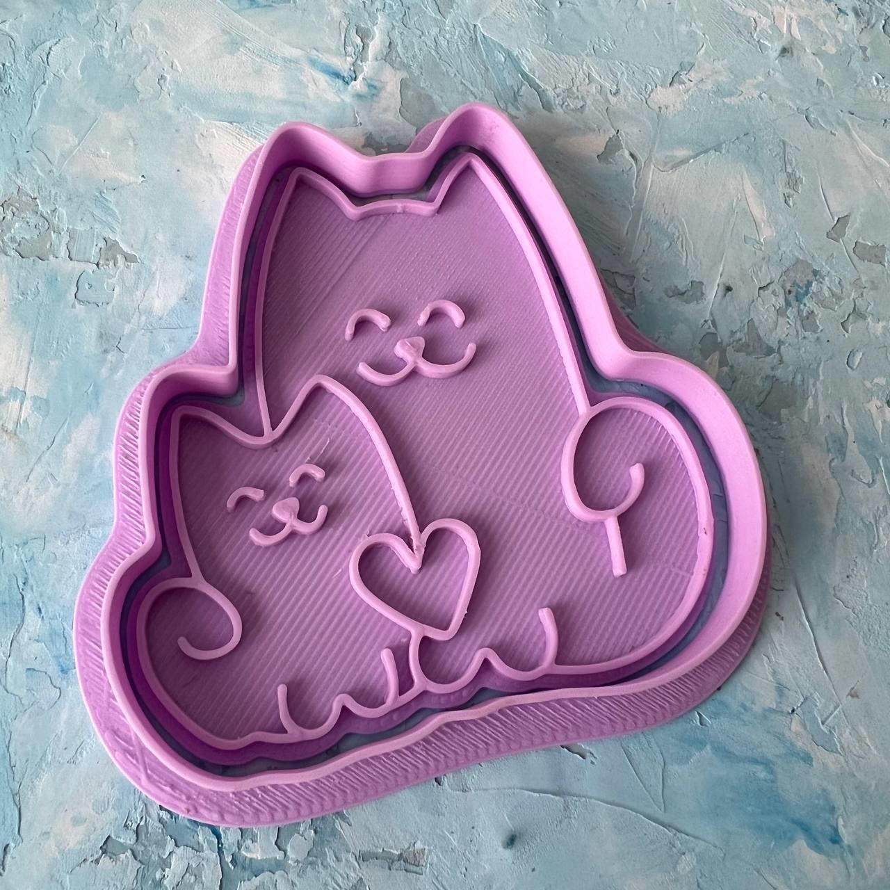  Cats Cookie Cutter 3D print model_5