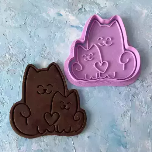  Cats Cookie Cutter 3D print model