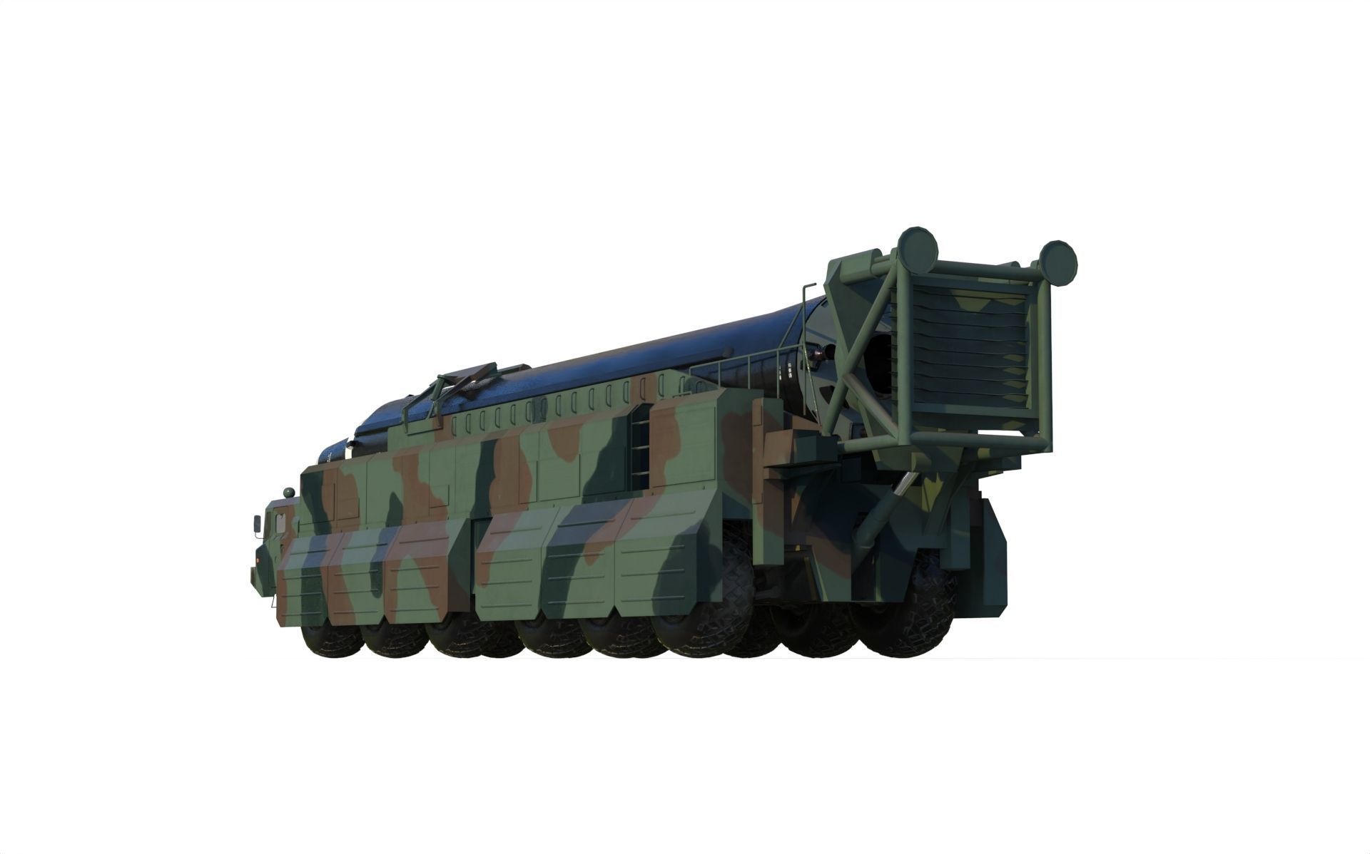Hwasong 12 missile launcher 3D model_3