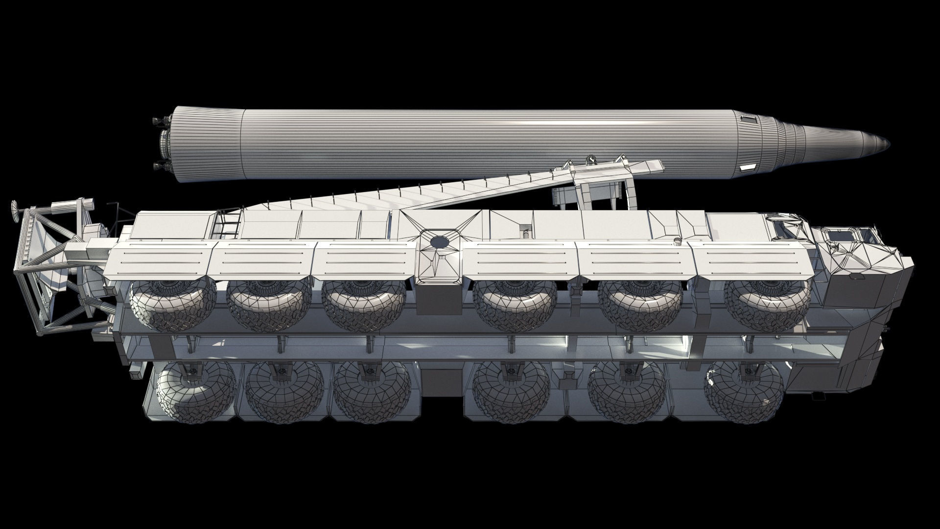 Hwasong 12 missile launcher 3D model_21