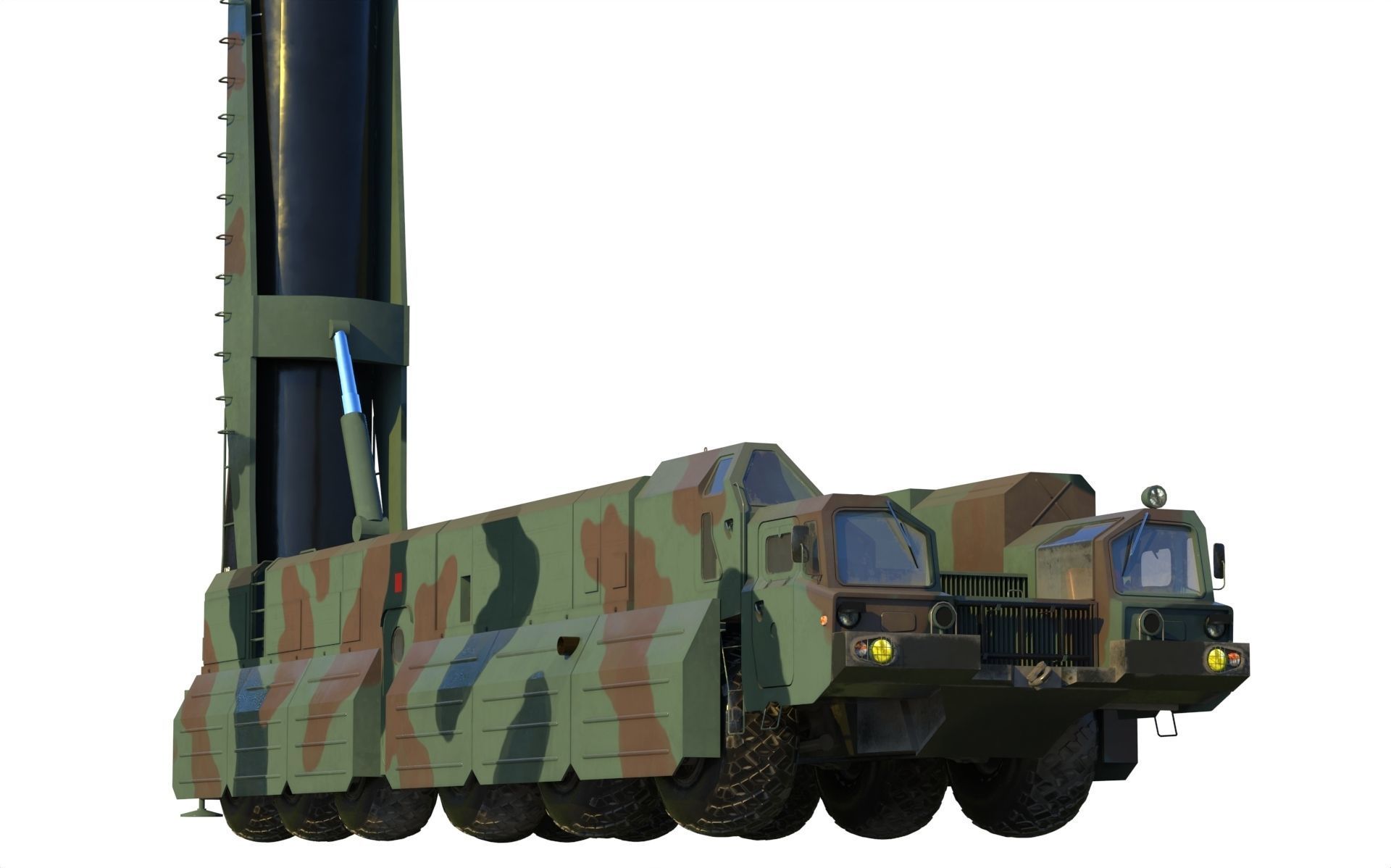 Hwasong 12 missile launcher 3D model_11