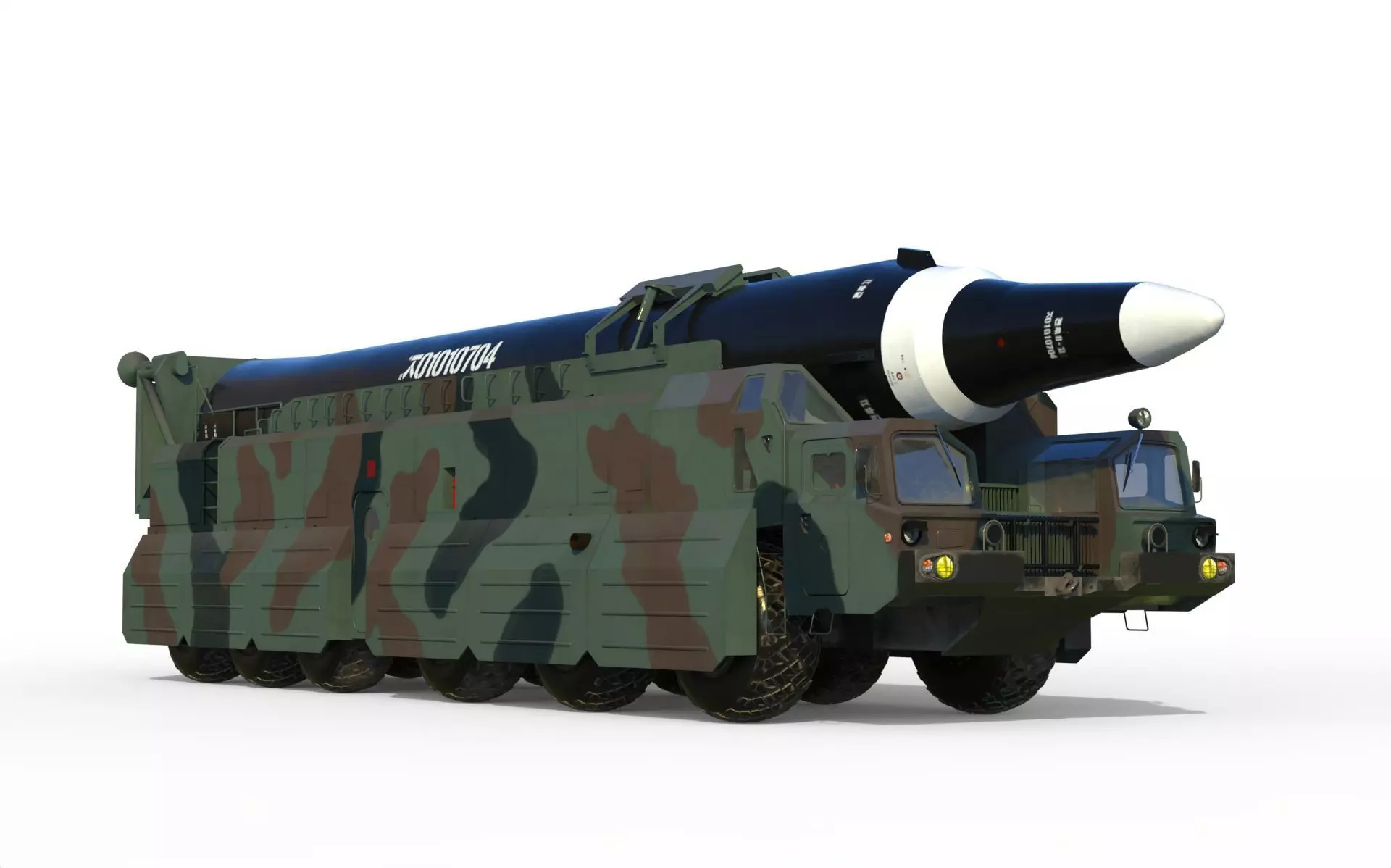 Hwasong 12 missile launcher 3D model_0