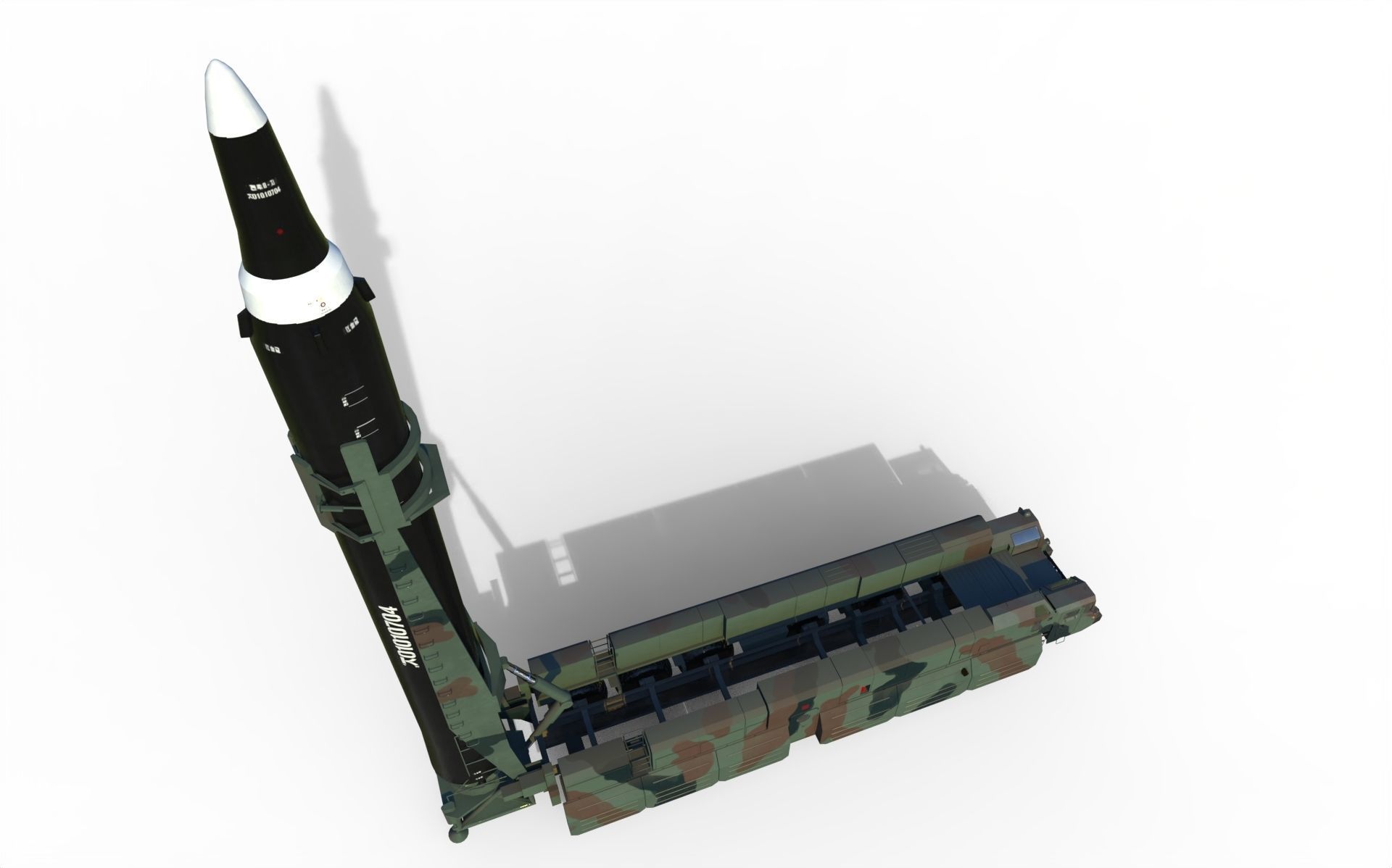 Hwasong 12 missile launcher 3D model_10