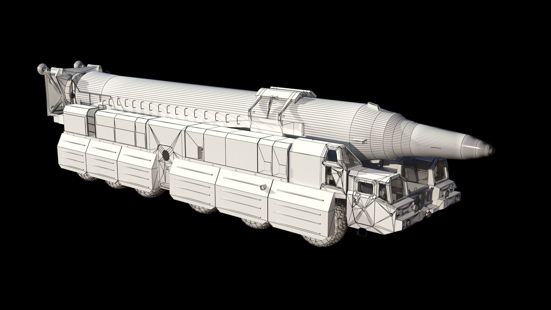 Hwasong 12 missile launcher 3D model_18