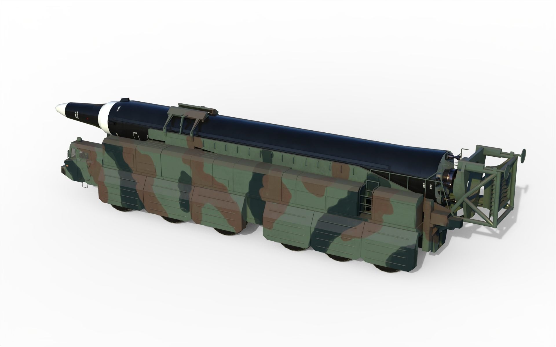 Hwasong 12 missile launcher 3D model_4