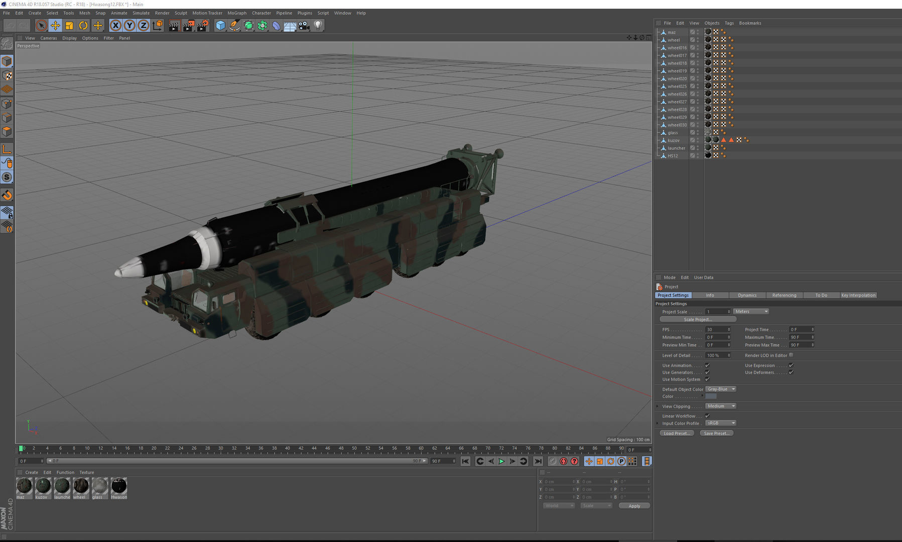 Hwasong 12 missile launcher 3D model_17