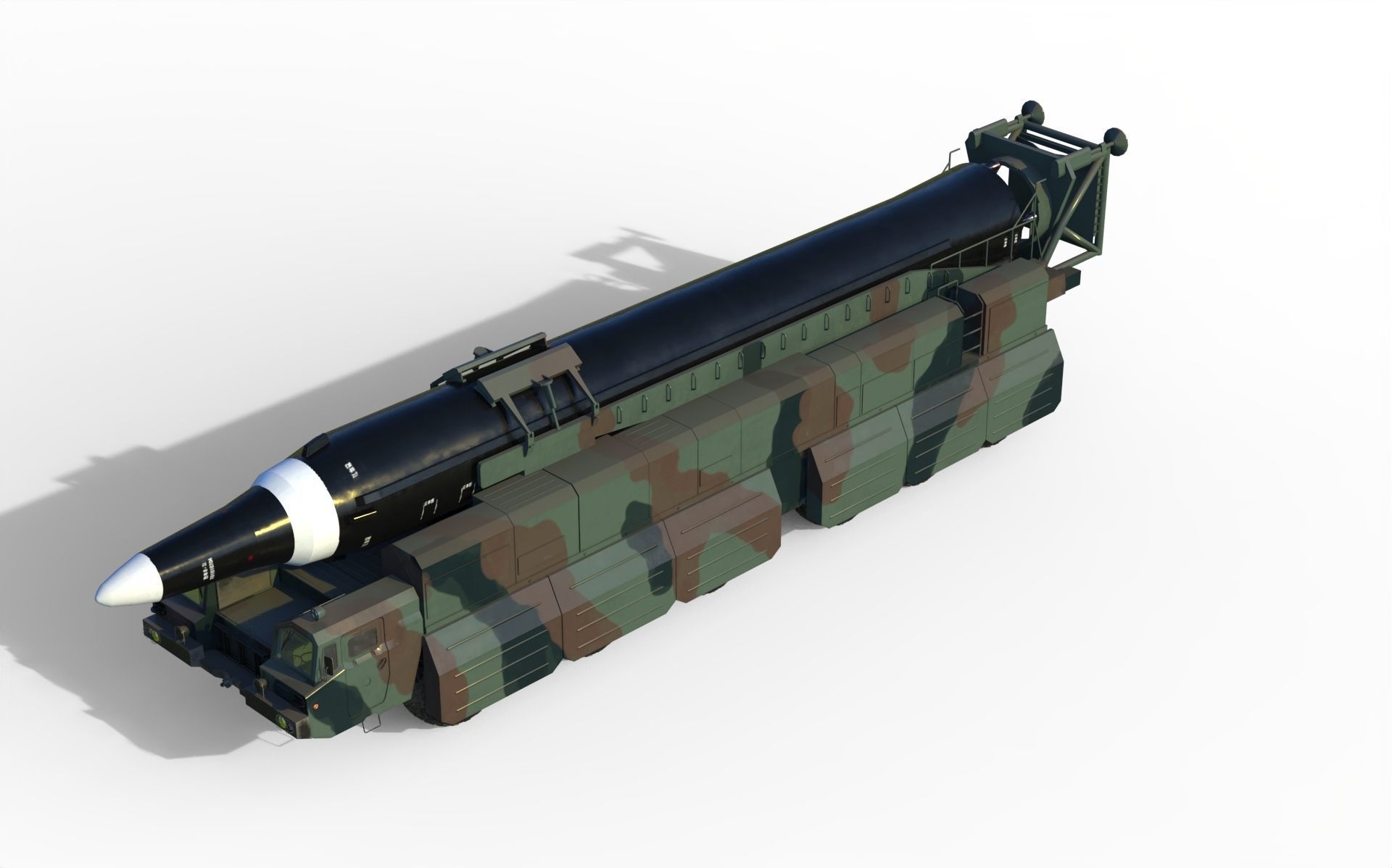 Hwasong 12 missile launcher 3D model_5
