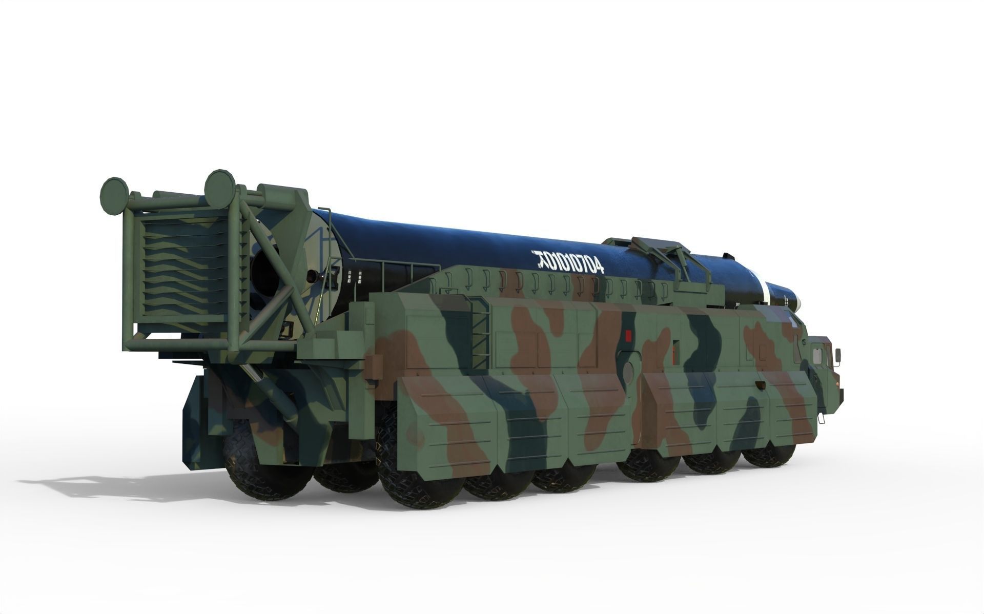 Hwasong 12 missile launcher 3D model_2