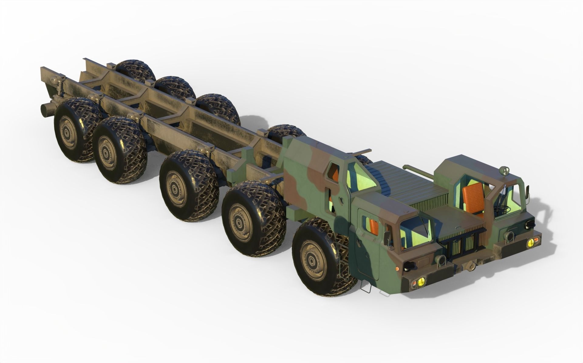Hwasong 12 missile launcher 3D model_12