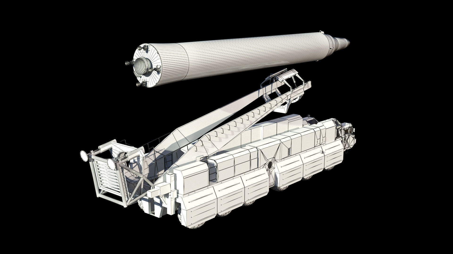 Hwasong 12 missile launcher 3D model_20