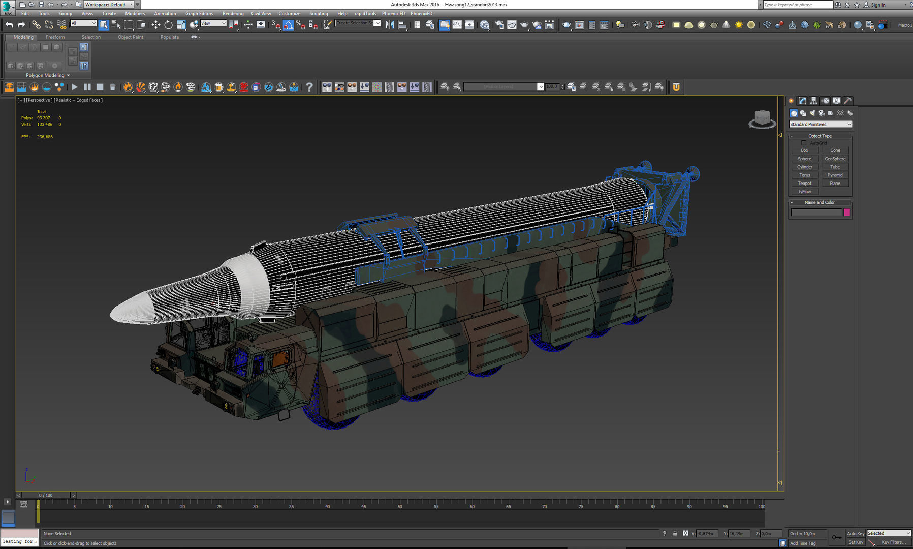 Hwasong 12 missile launcher 3D model_16
