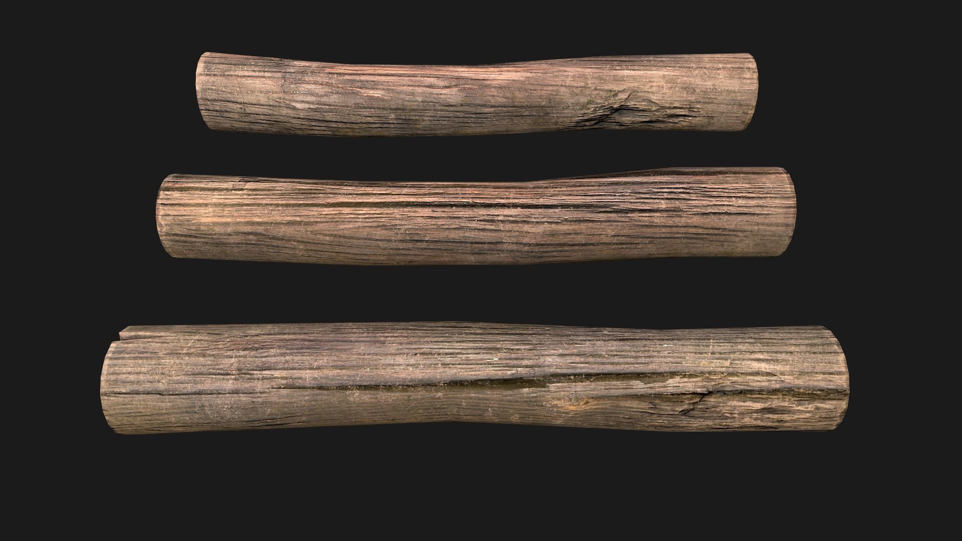 Firewood Logs Low-poly 3D model_20