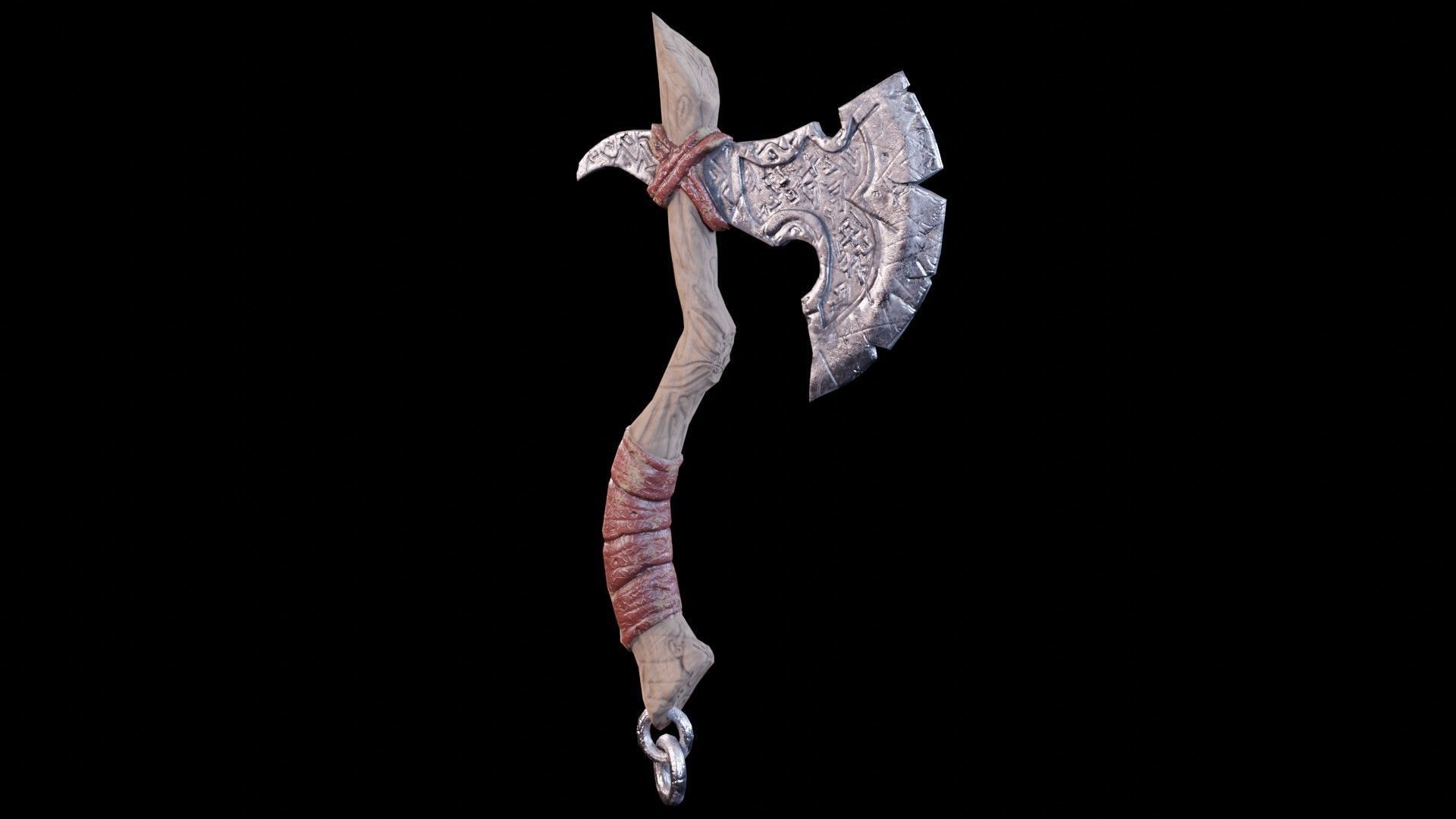 Viking Axe Low-poly 3D model_5