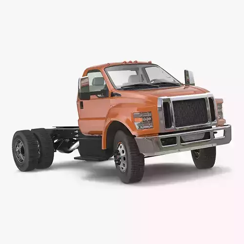 Crew Cab Chassis Truck Generic Rigged