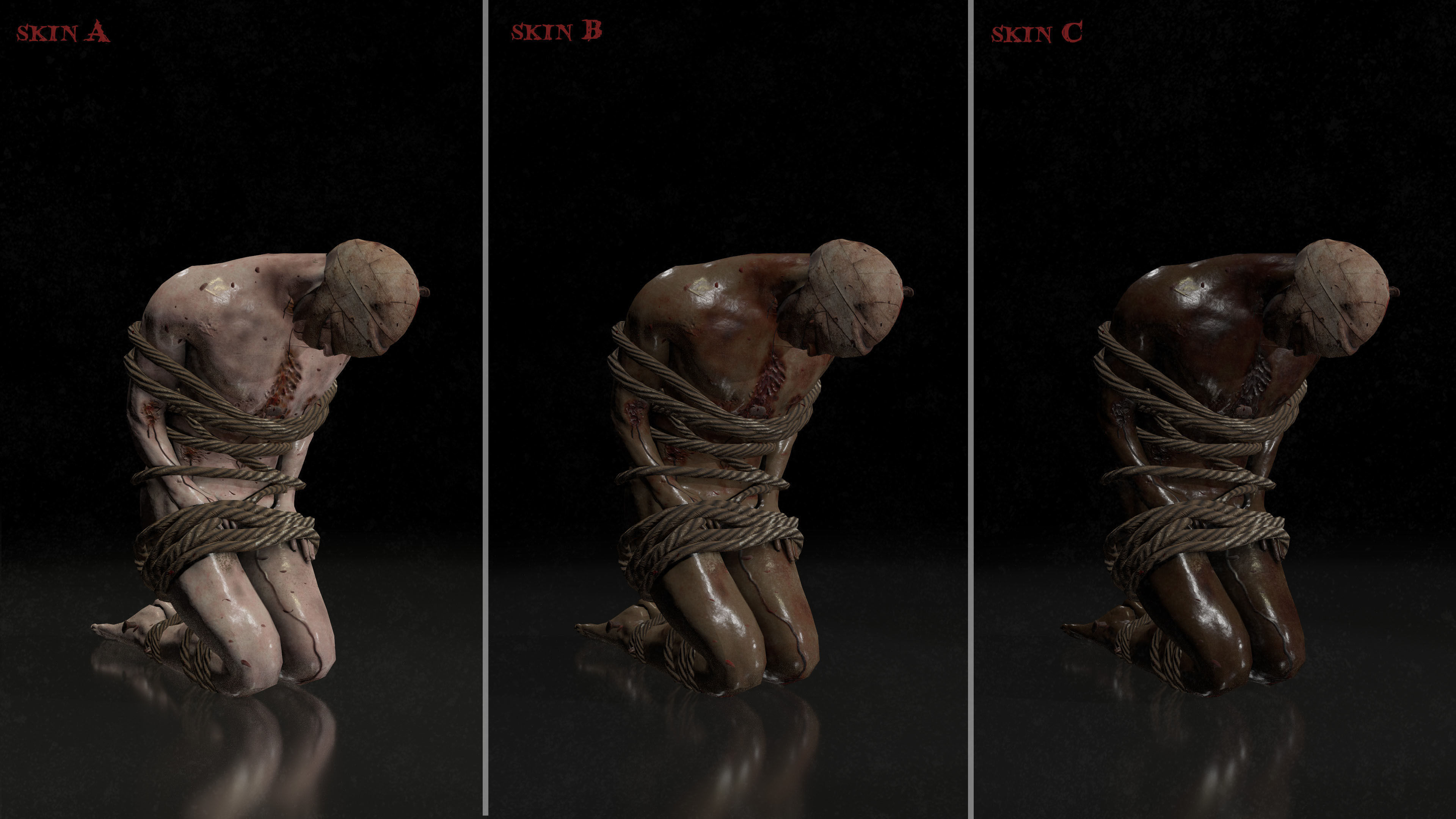 Horror Assets - Male Corpses Pack Low-poly 3D model_19