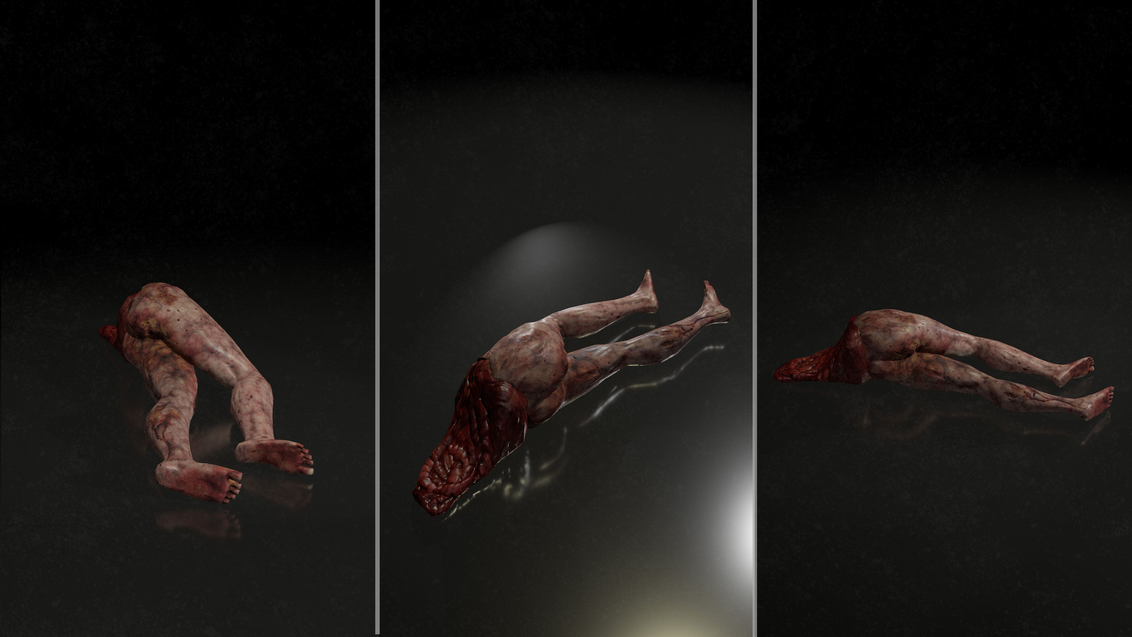 Horror Assets - Male Corpses Pack Low-poly 3D model_4