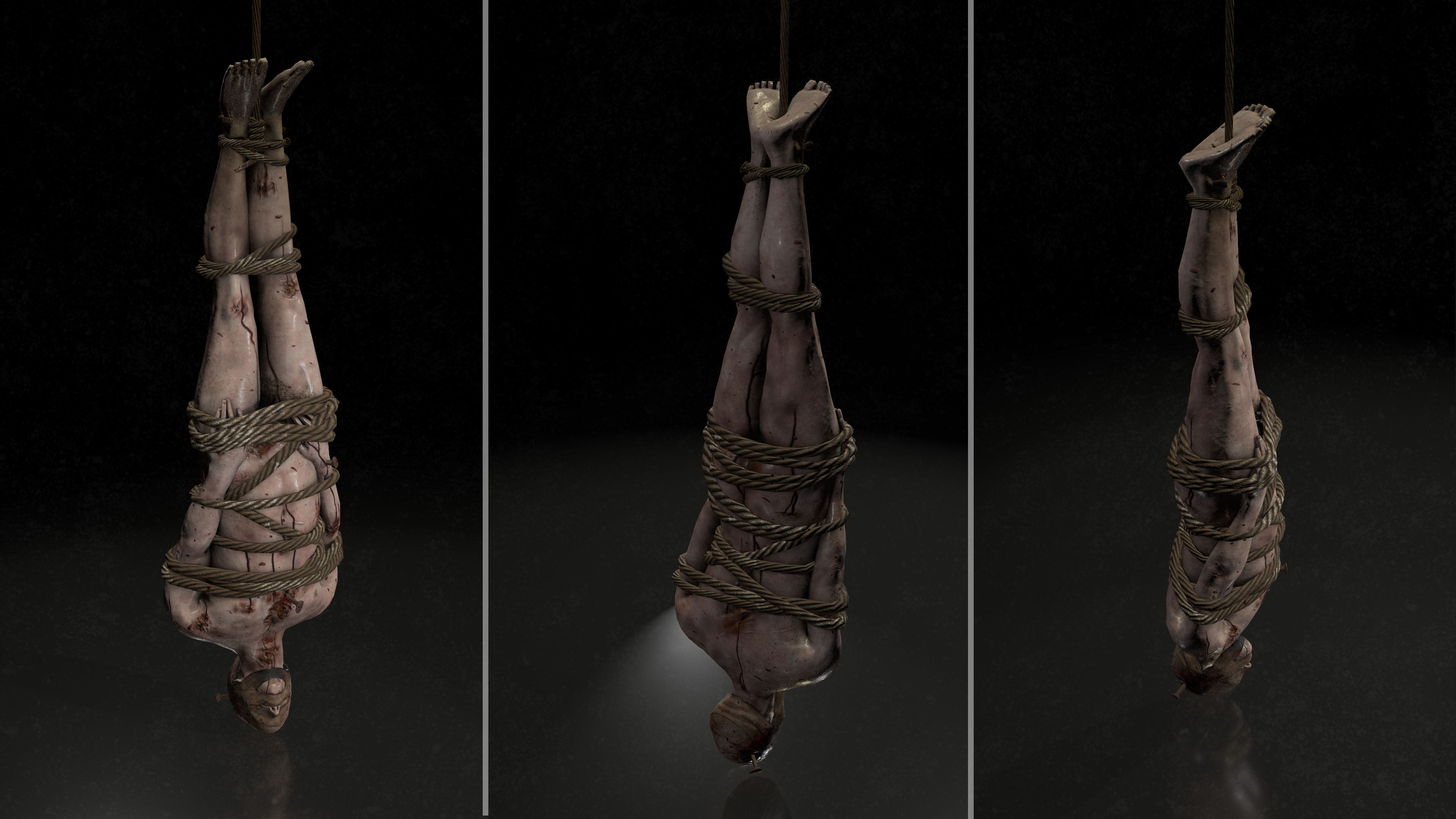 Horror Assets - Male Corpses Pack Low-poly 3D model_14