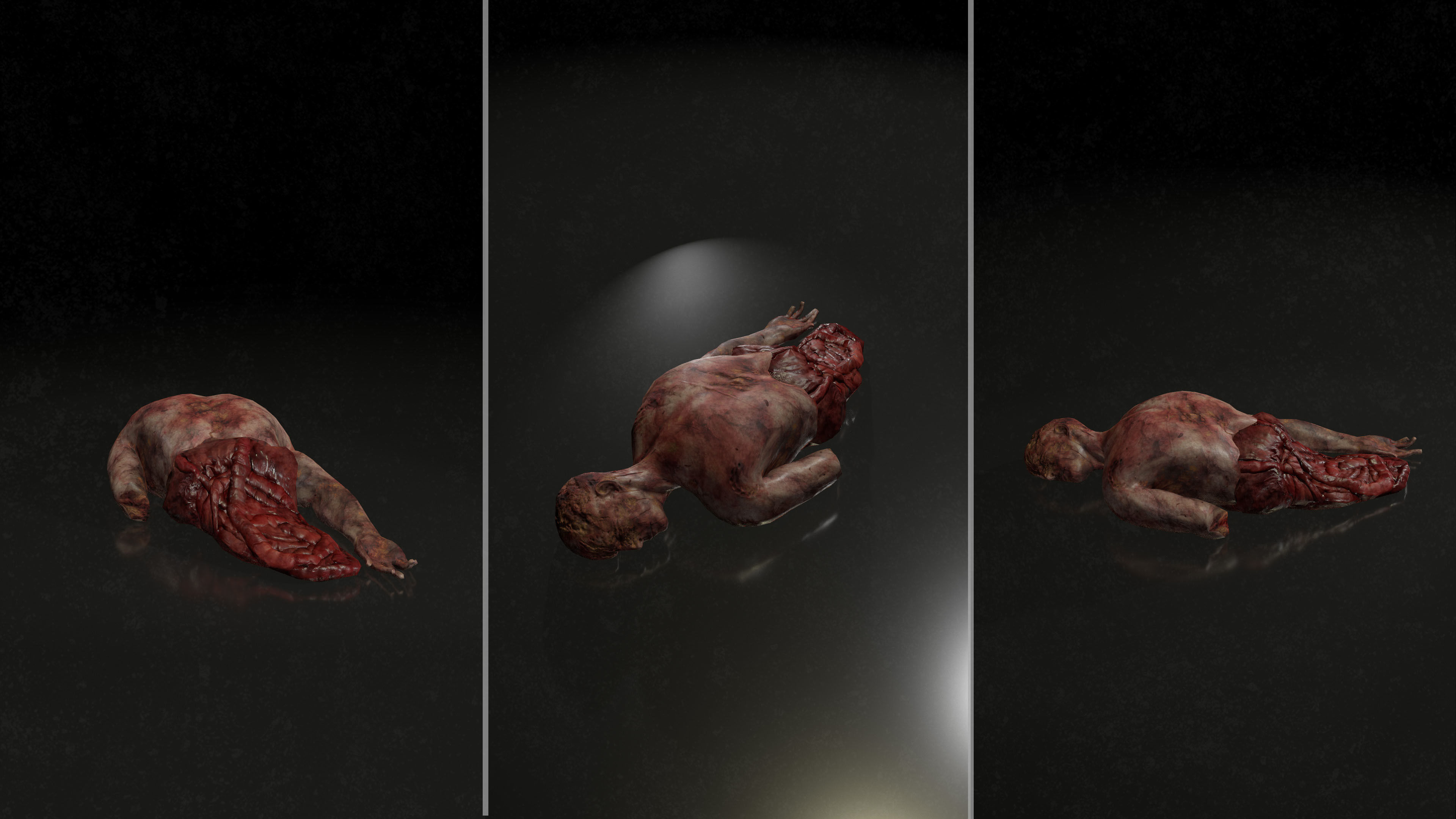 Horror Assets - Male Corpses Pack Low-poly 3D model_8