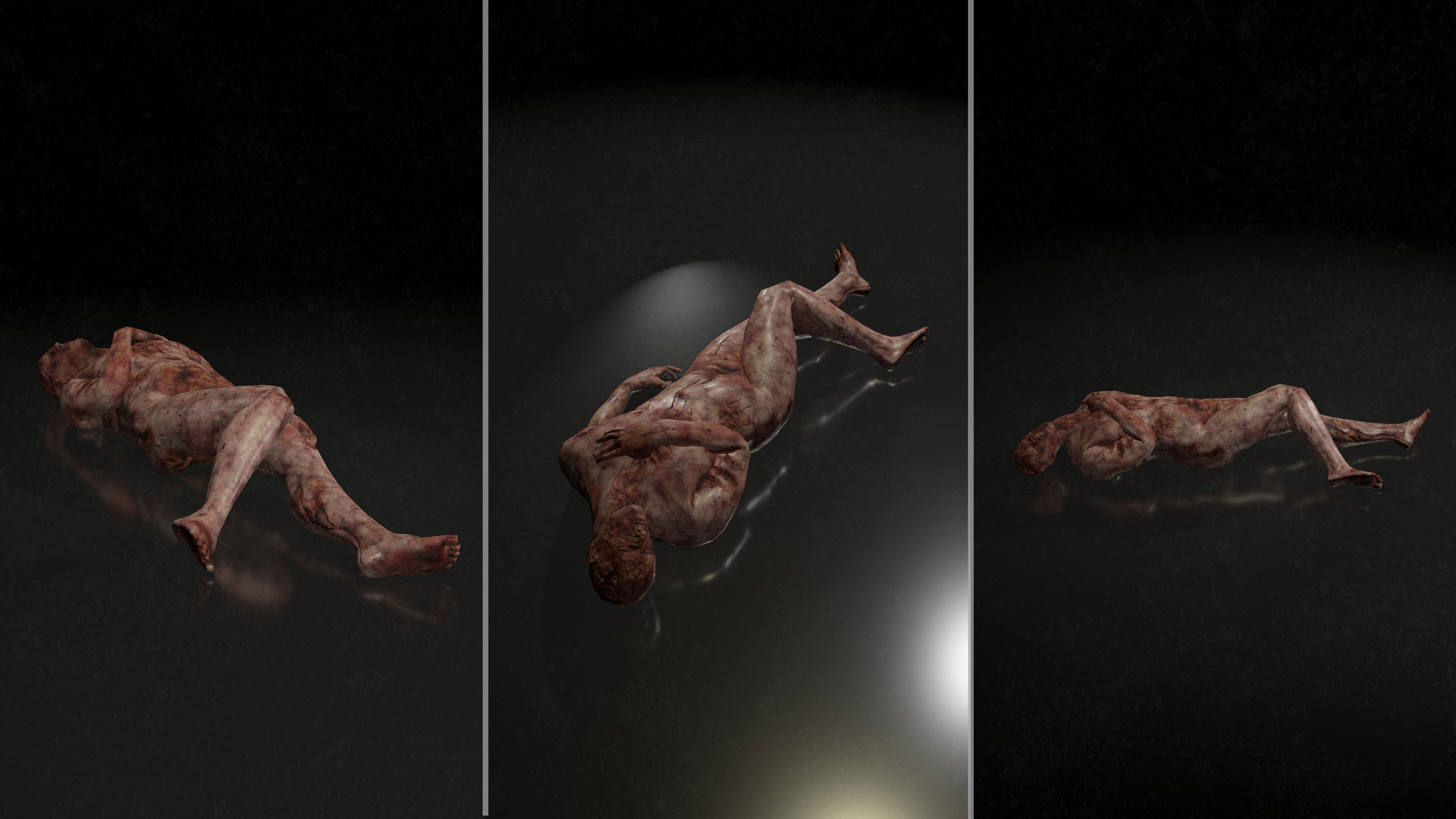Horror Assets - Male Corpses Pack Low-poly 3D model_7
