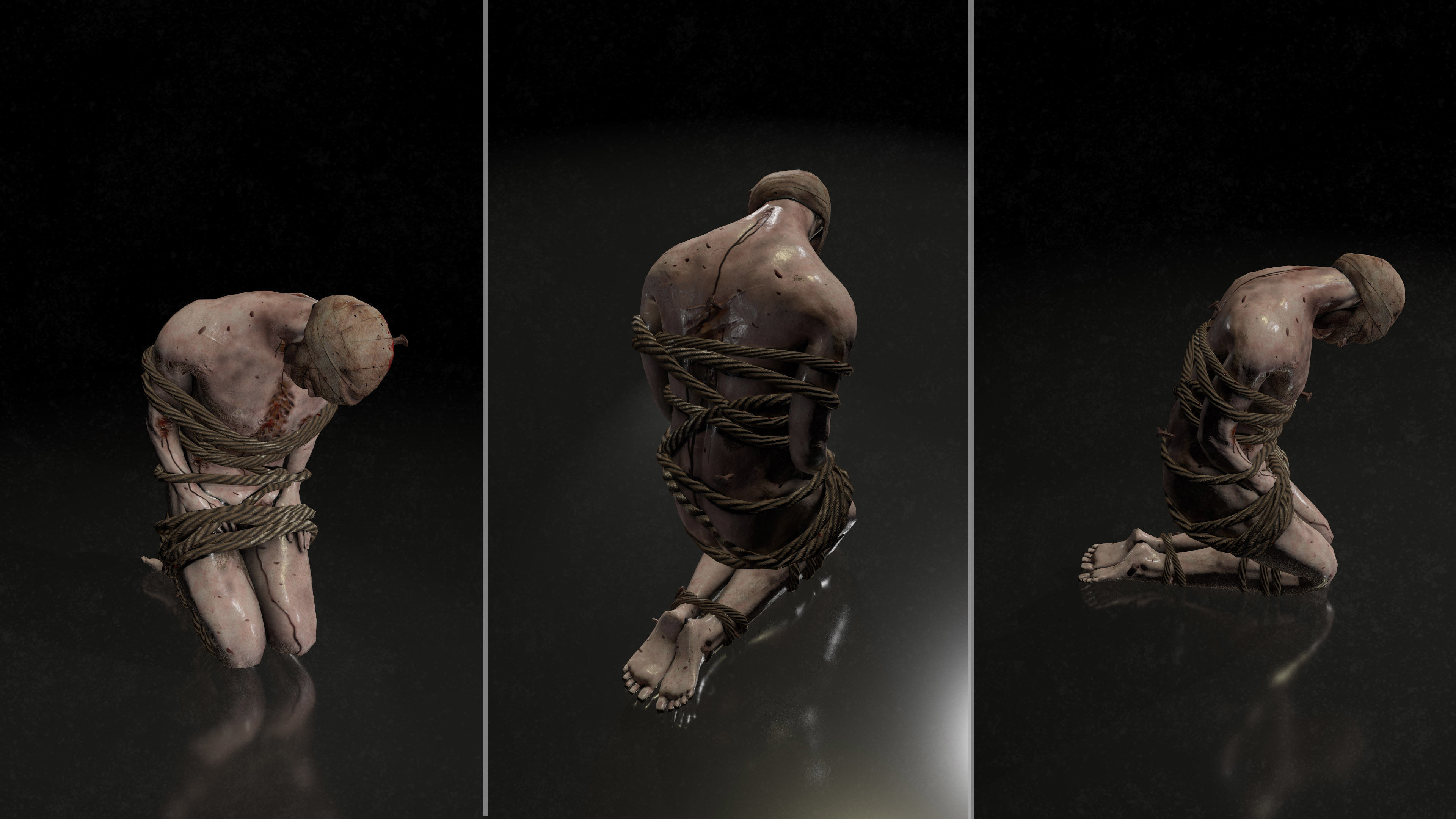 Horror Assets - Male Corpses Pack Low-poly 3D model_2