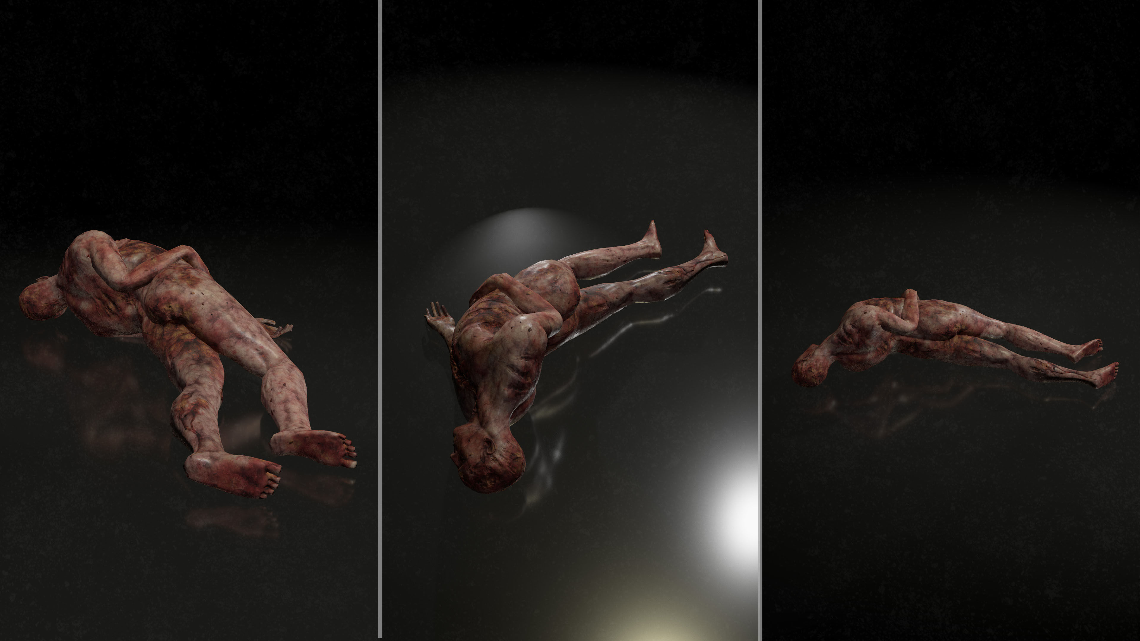Horror Assets - Male Corpses Pack Low-poly 3D model_6