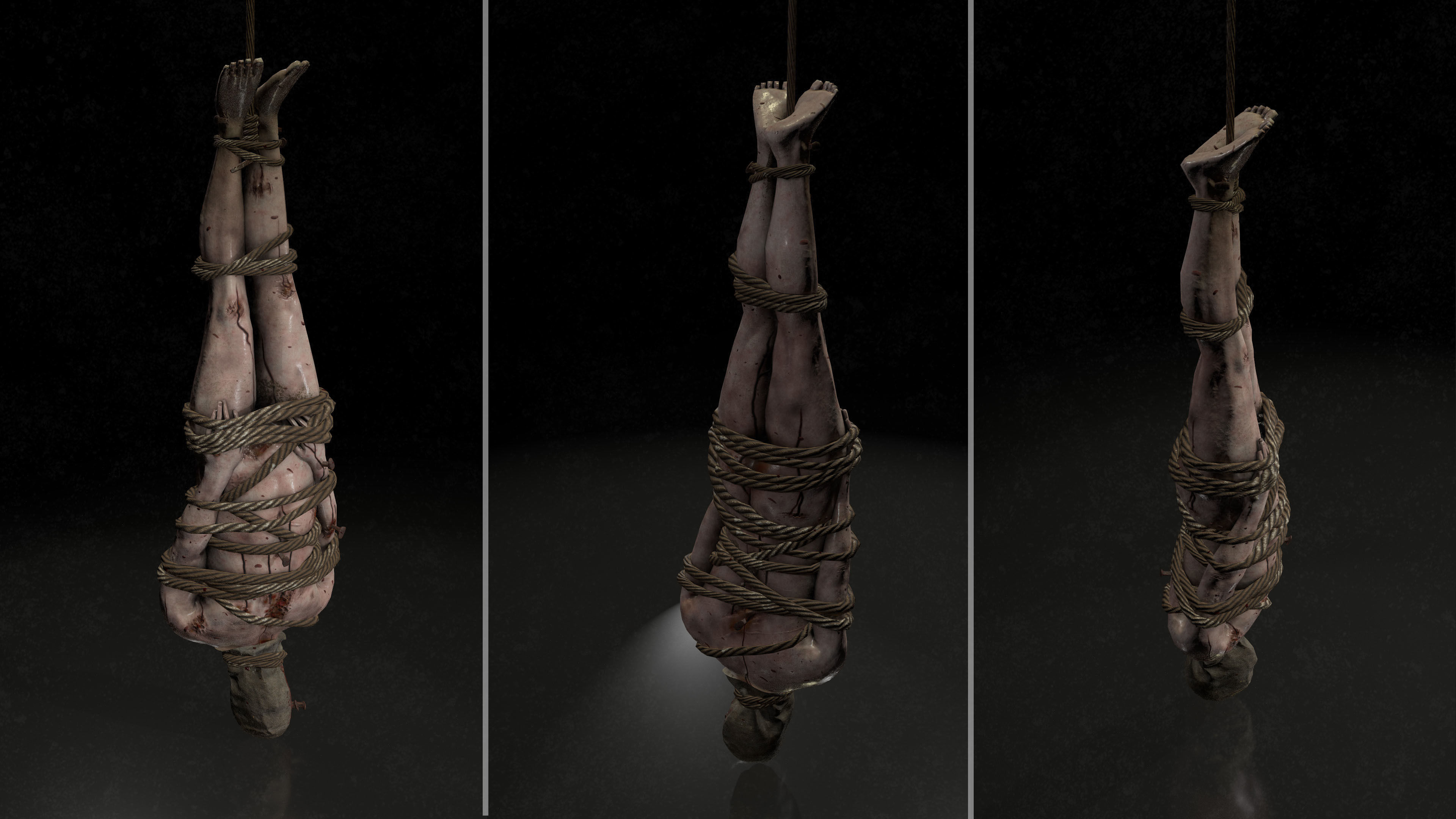 Horror Assets - Male Corpses Pack Low-poly 3D model_15