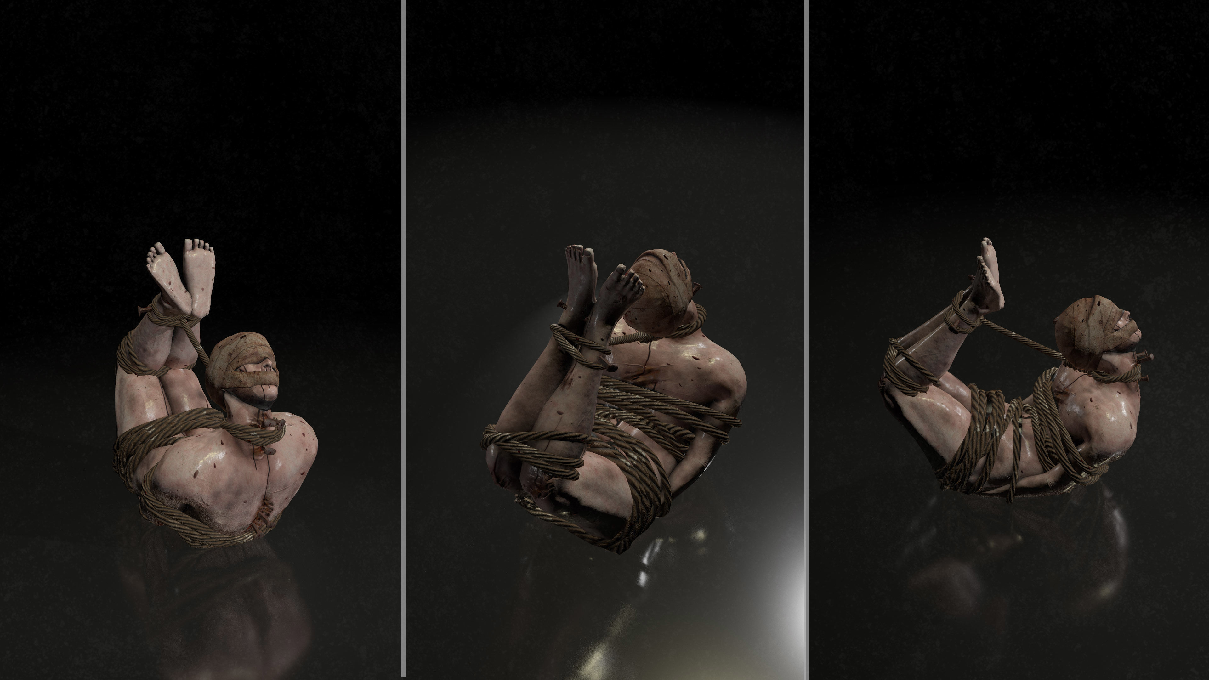 Horror Assets - Male Corpses Pack Low-poly 3D model_1