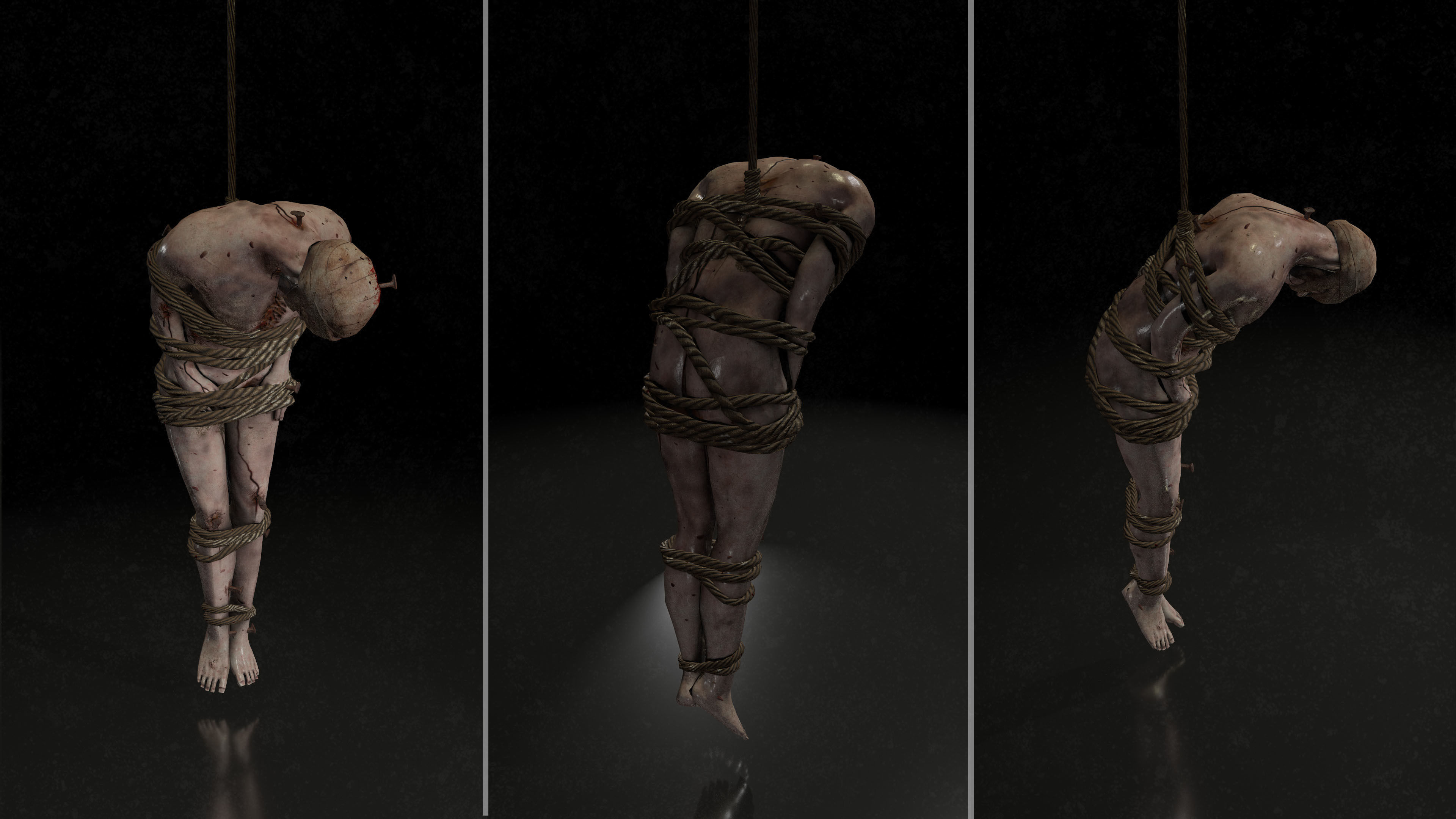 Horror Assets - Male Corpses Pack Low-poly 3D model_10