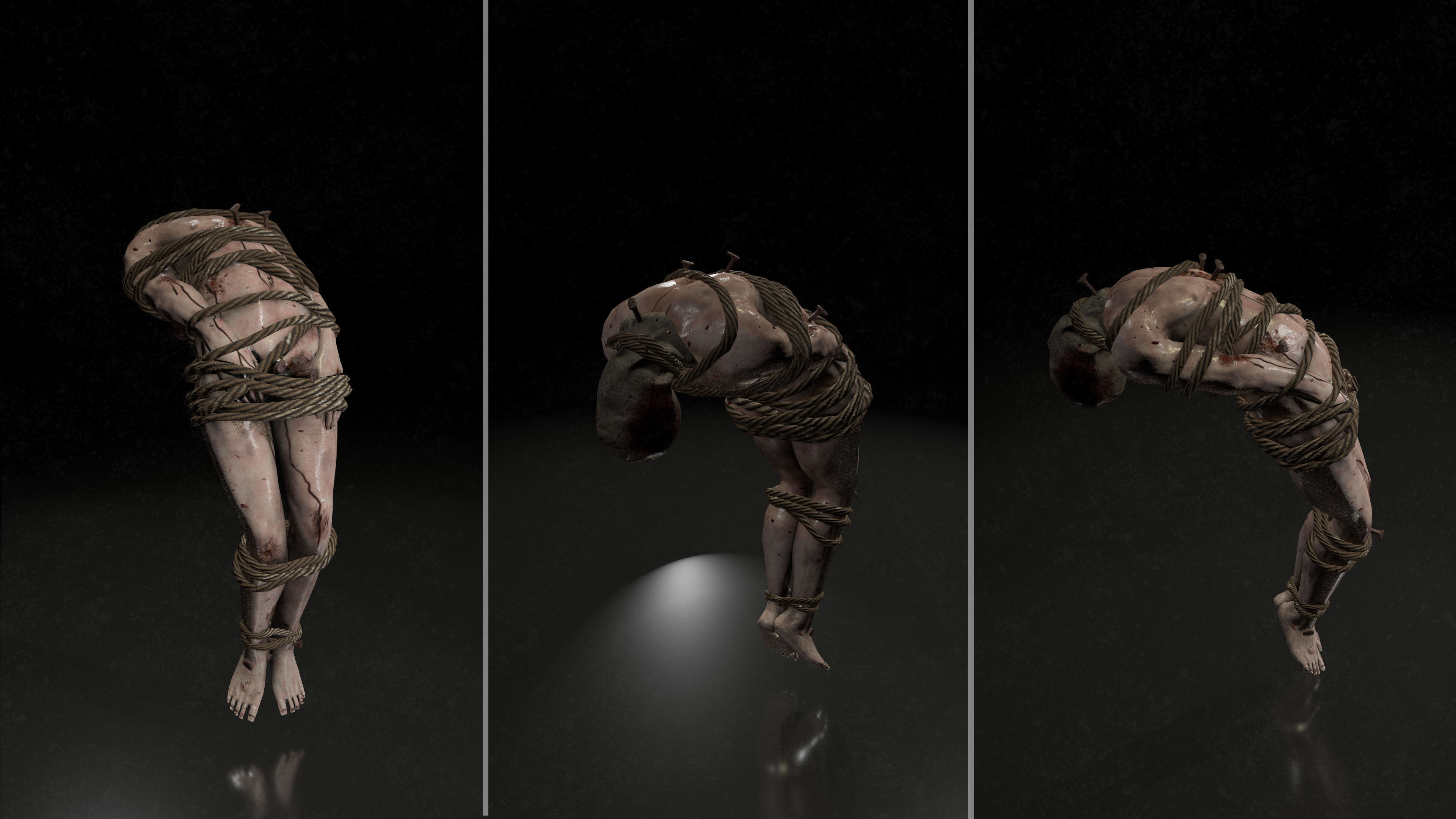 Horror Assets - Male Corpses Pack Low-poly 3D model_17
