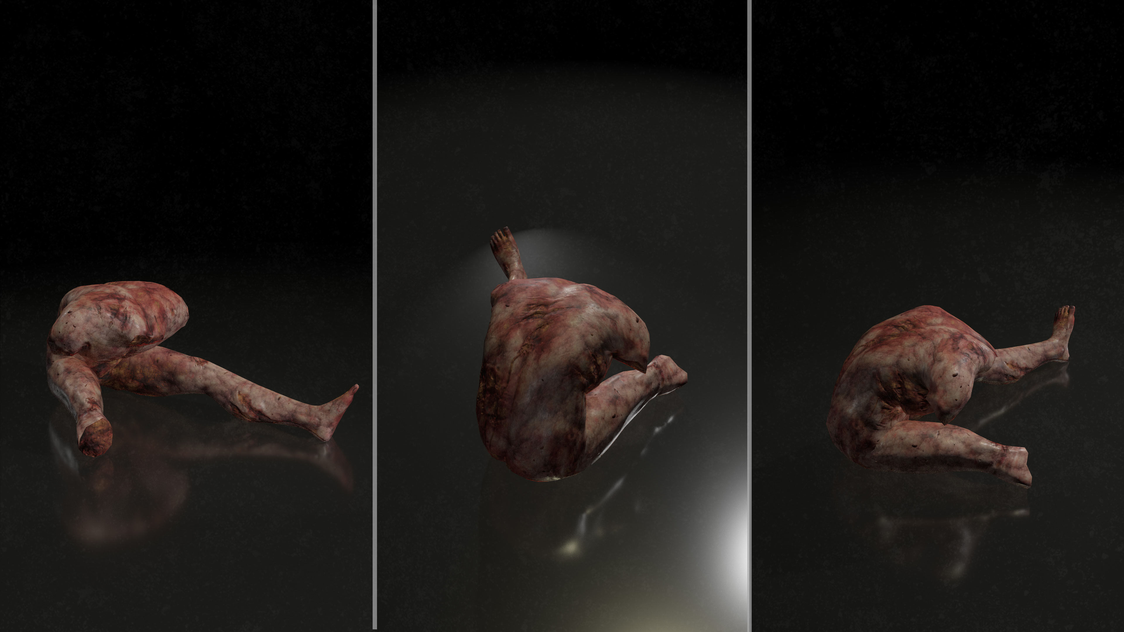 Horror Assets - Male Corpses Pack Low-poly 3D model_5
